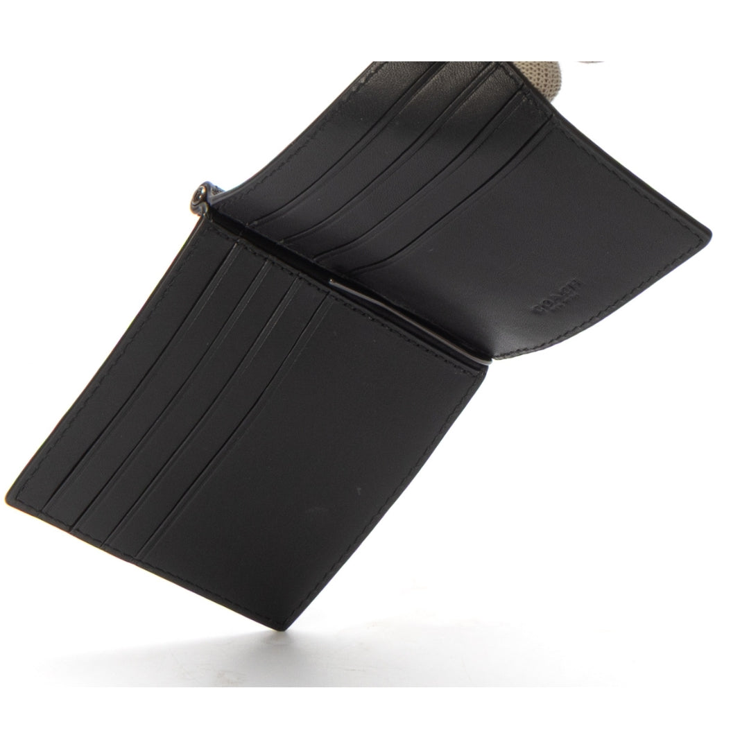 Coach Slim Money Clip Billfold Wallet In Signature Canvas
