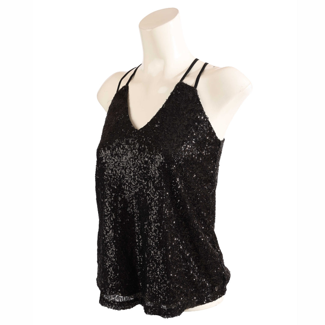 Guess Black Sequinned Top