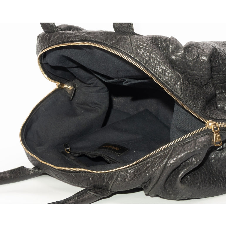 Yves Saint Laurent Black Leather Easy Y Boston Bag