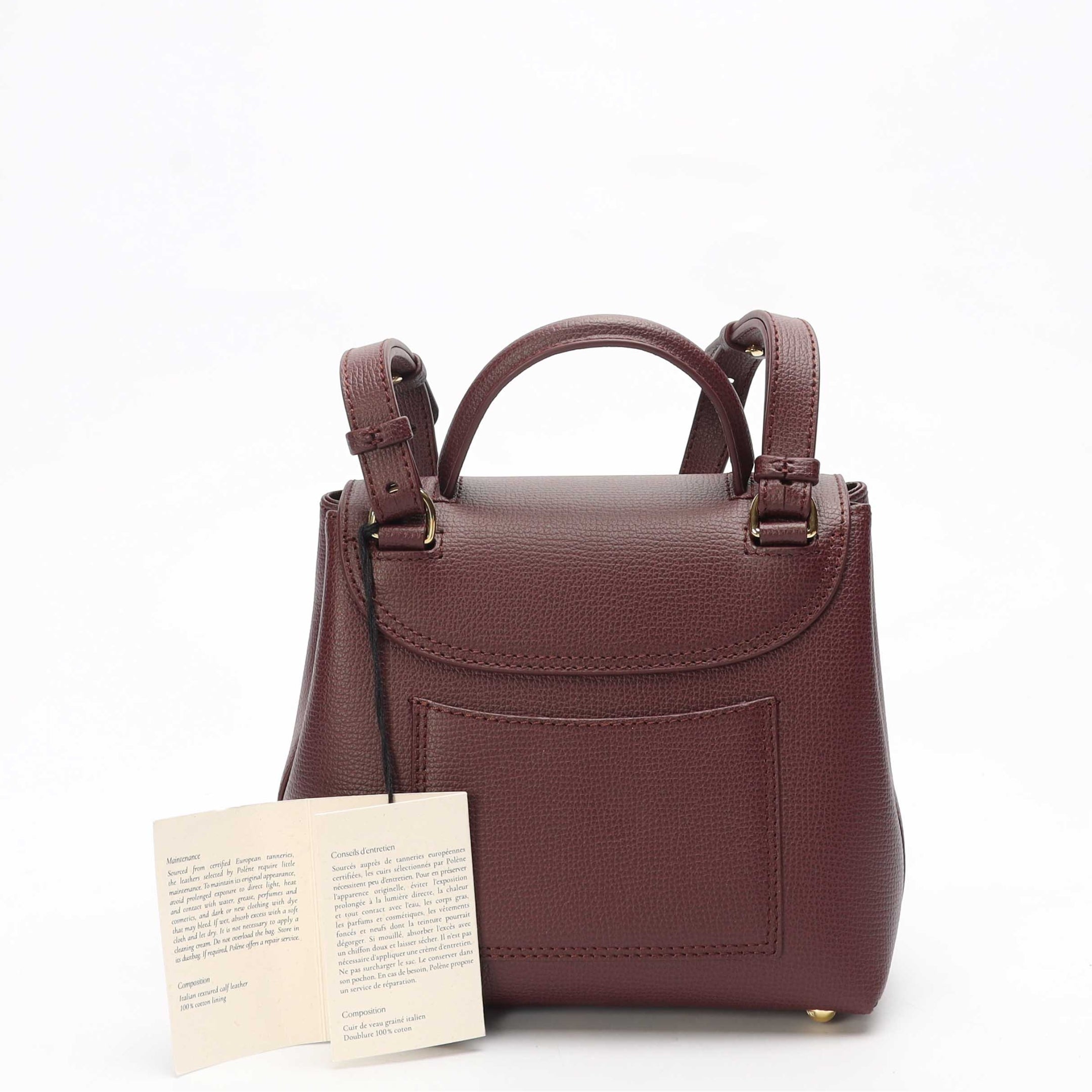 Polene Numéro Un Nano Burgundy Crossbody Bag