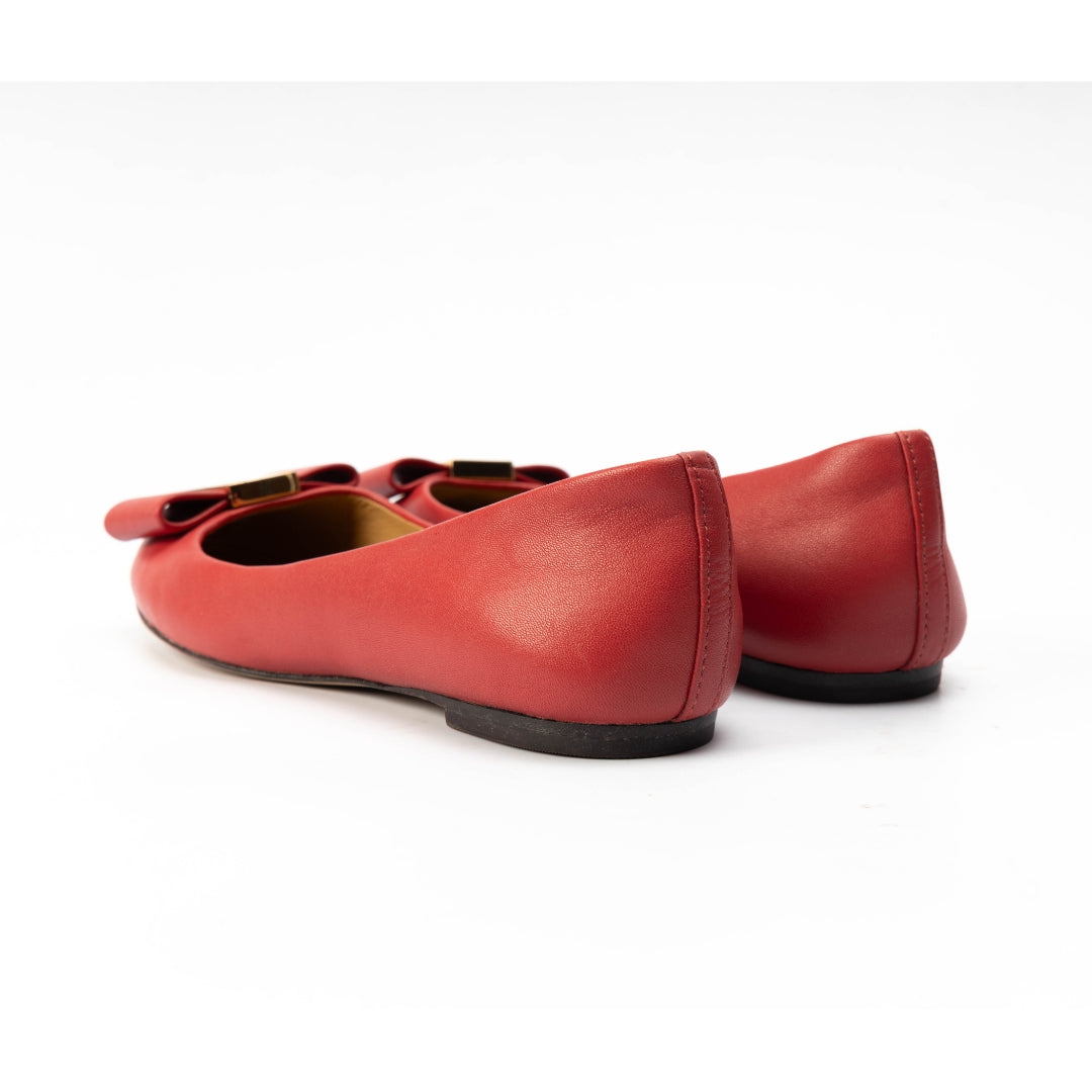 Tory Burch Red Chase Ballet Flats