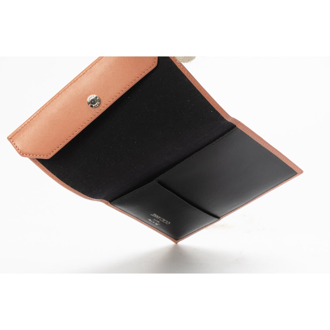 Jimmy Choo Peach Analya Passport Holder