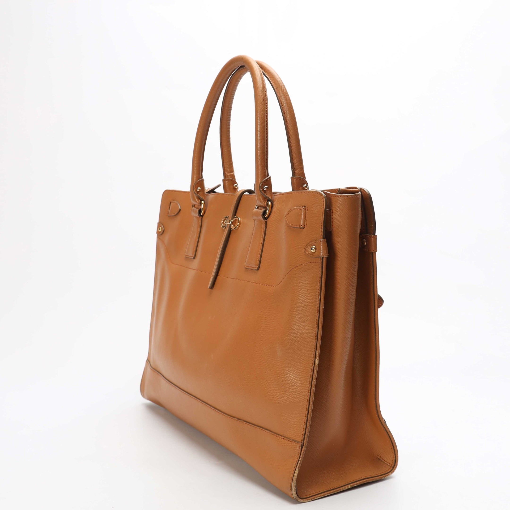 Salvatore Ferragamo Brown Briana Tote