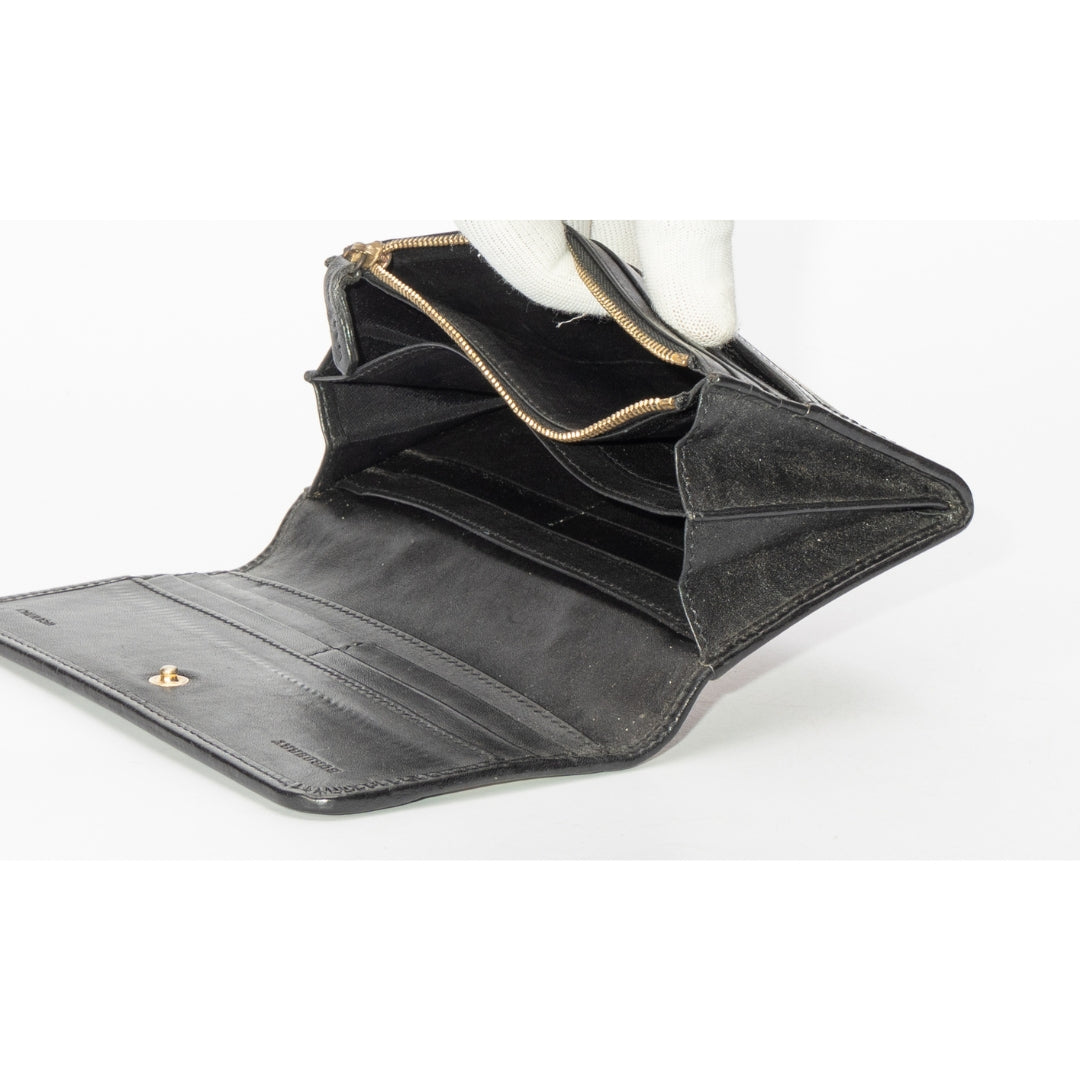 Burberry House Check Fabric and Leather Leighton Continental Wallet