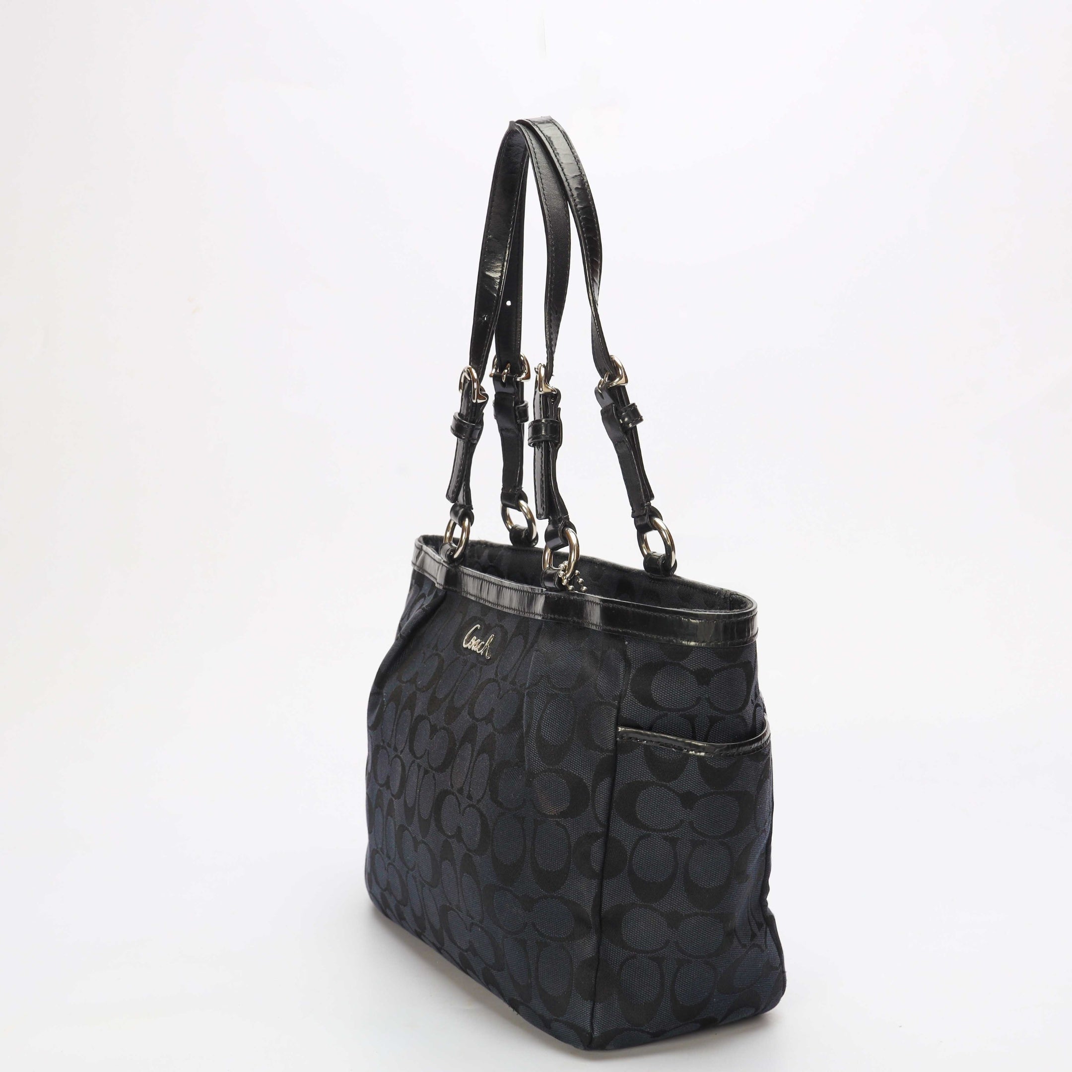 Coach Black Monogram Gallery Tote