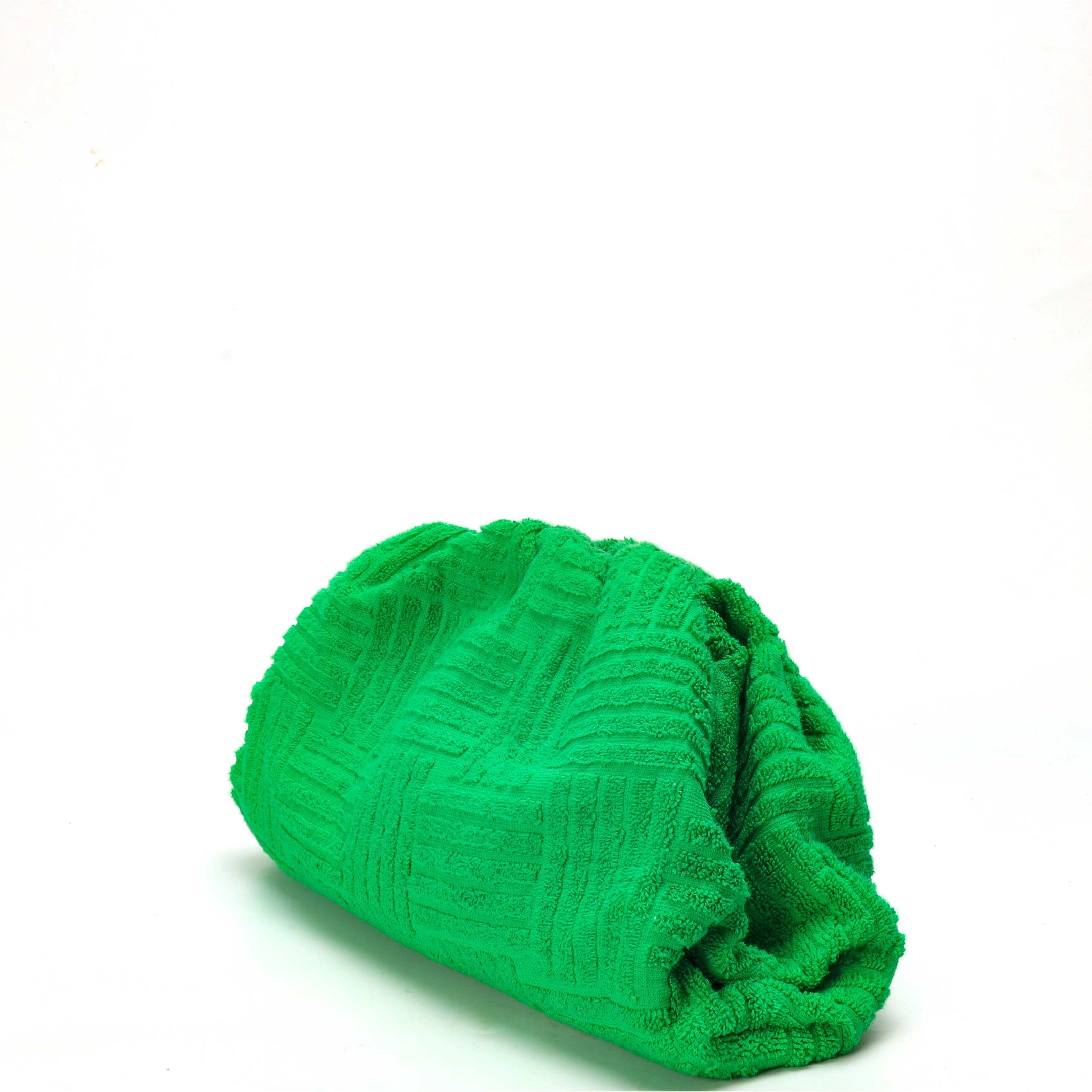 Bottega Veneta Green Cotton The Pouch Clutch