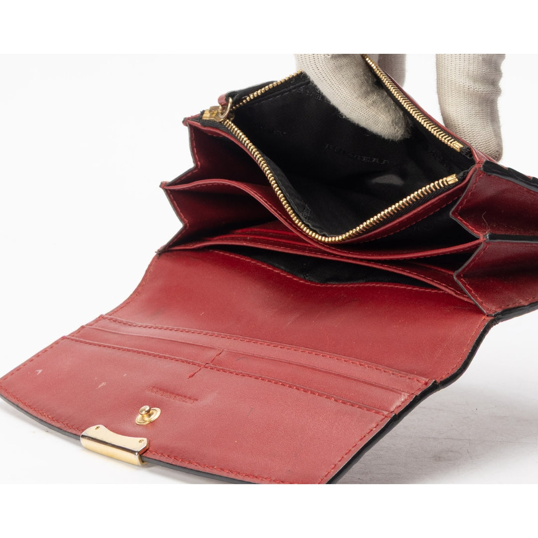 Burberry Red Porter Continental Wallet Clutch
