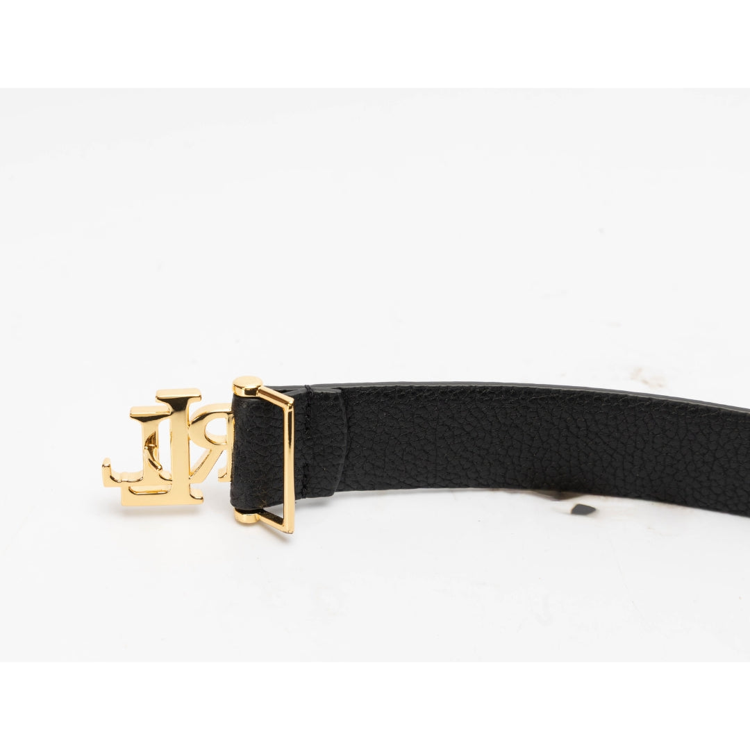 Ralph Lauren Logo Reversible Pebbled Leather Belt