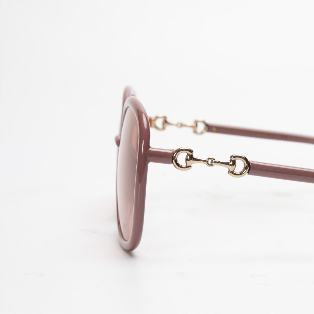 Gucci Mauve Frame Orange Lens Women Sunglasses