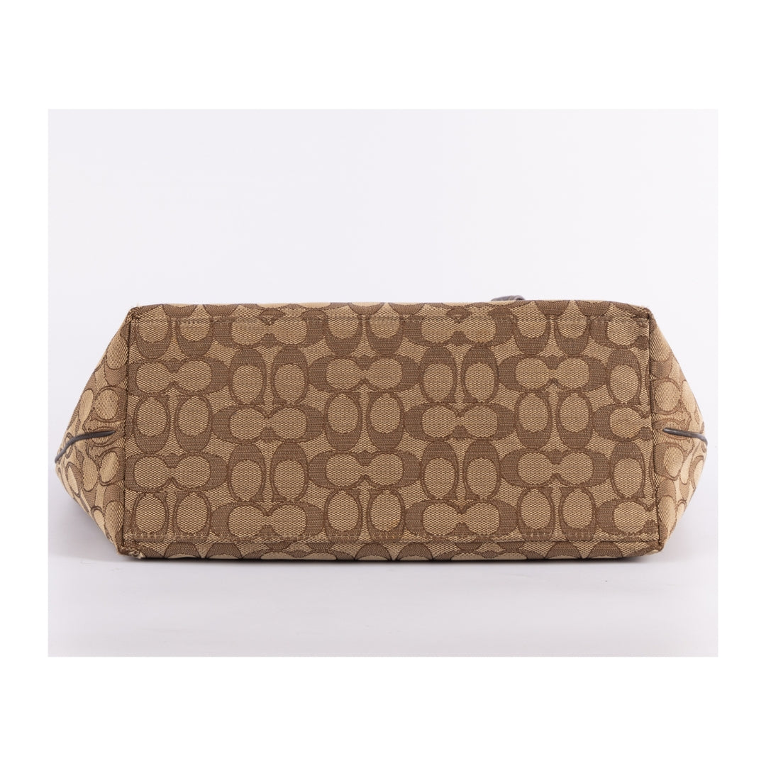 Coach Brown Signature Canvas and Leather Gallery Tote