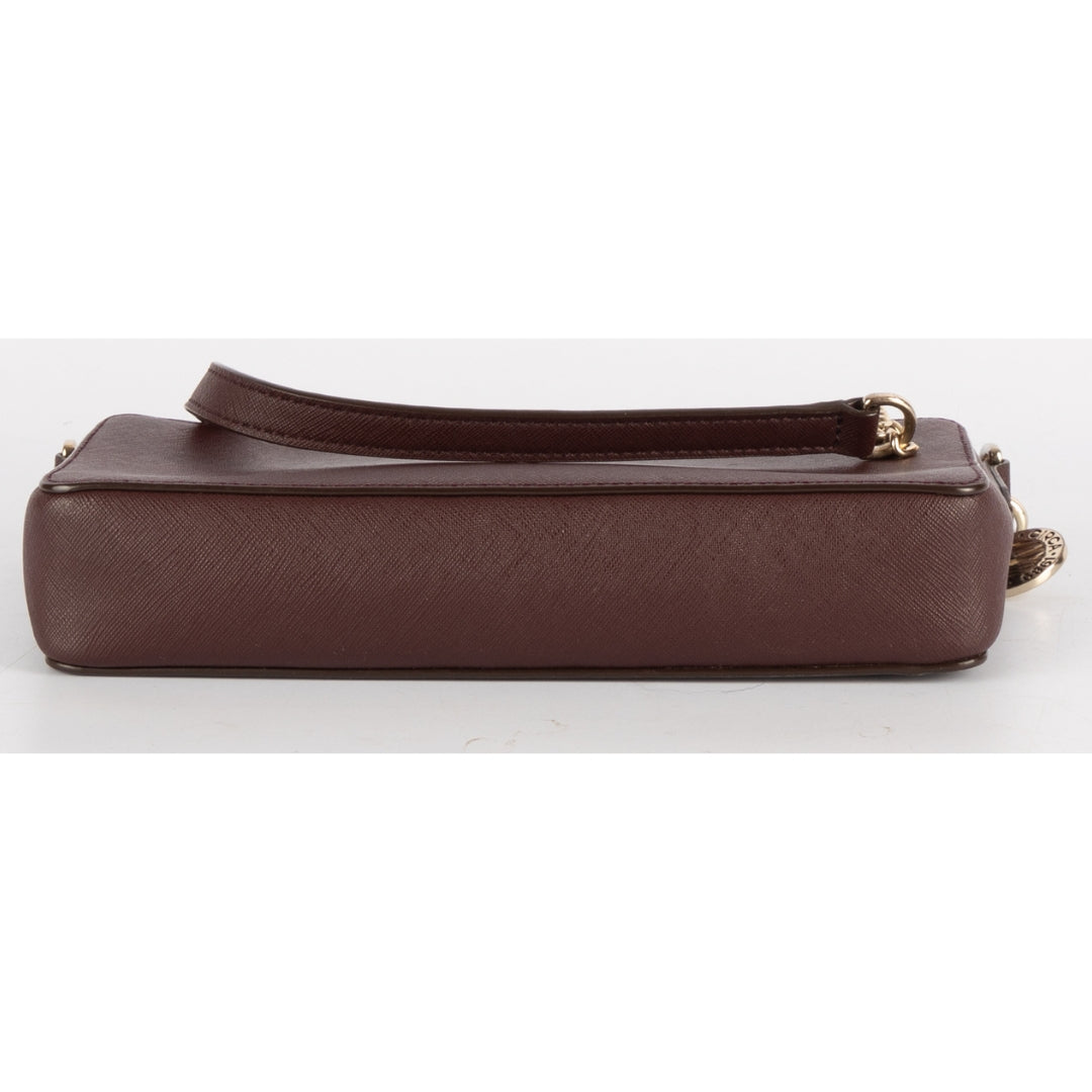 Dkny Burgundy Leather Zip Crossbody Bag