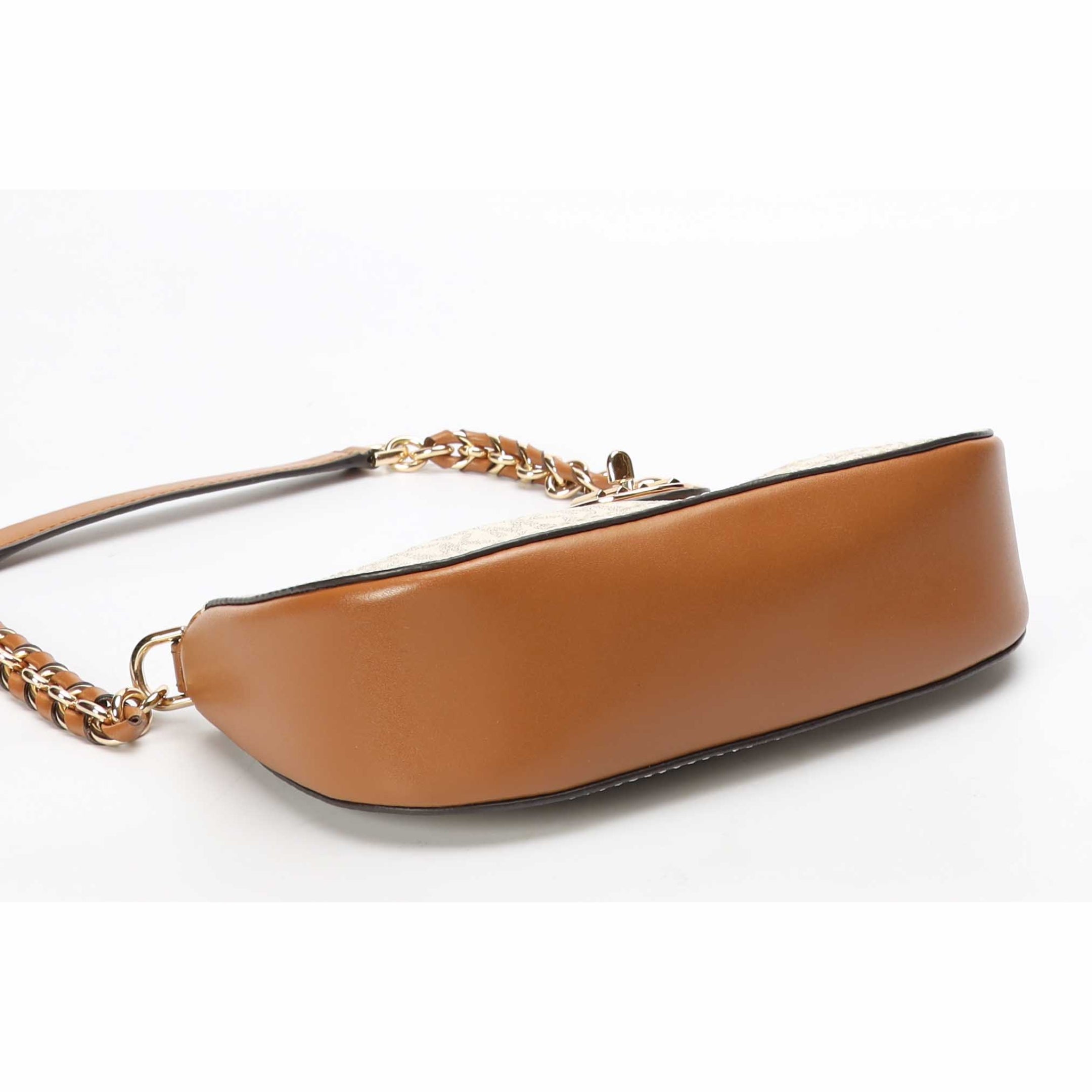 Michael Kors Carmen XS Vanilla Acorn Logo Shoulder Bag