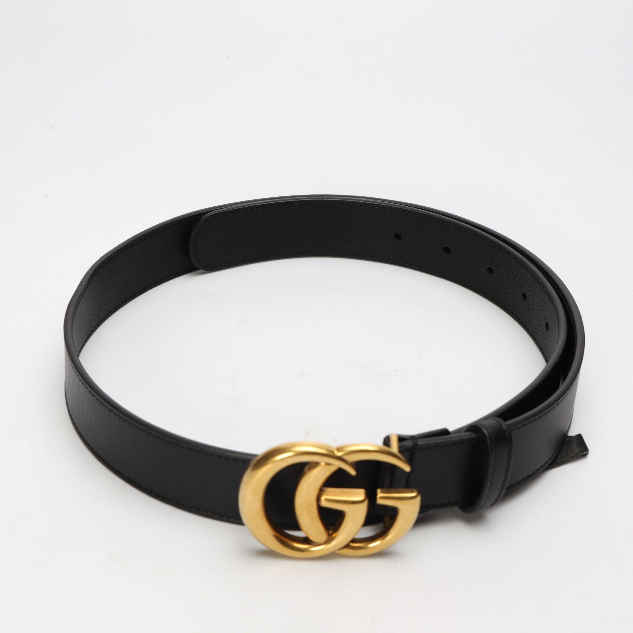 Gucci GG Marmont Belt with Shiny Buckle