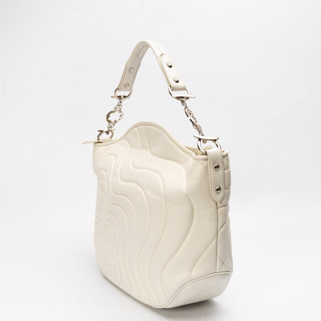 Mont Blanc White Starisma Alcina Hobo Bag