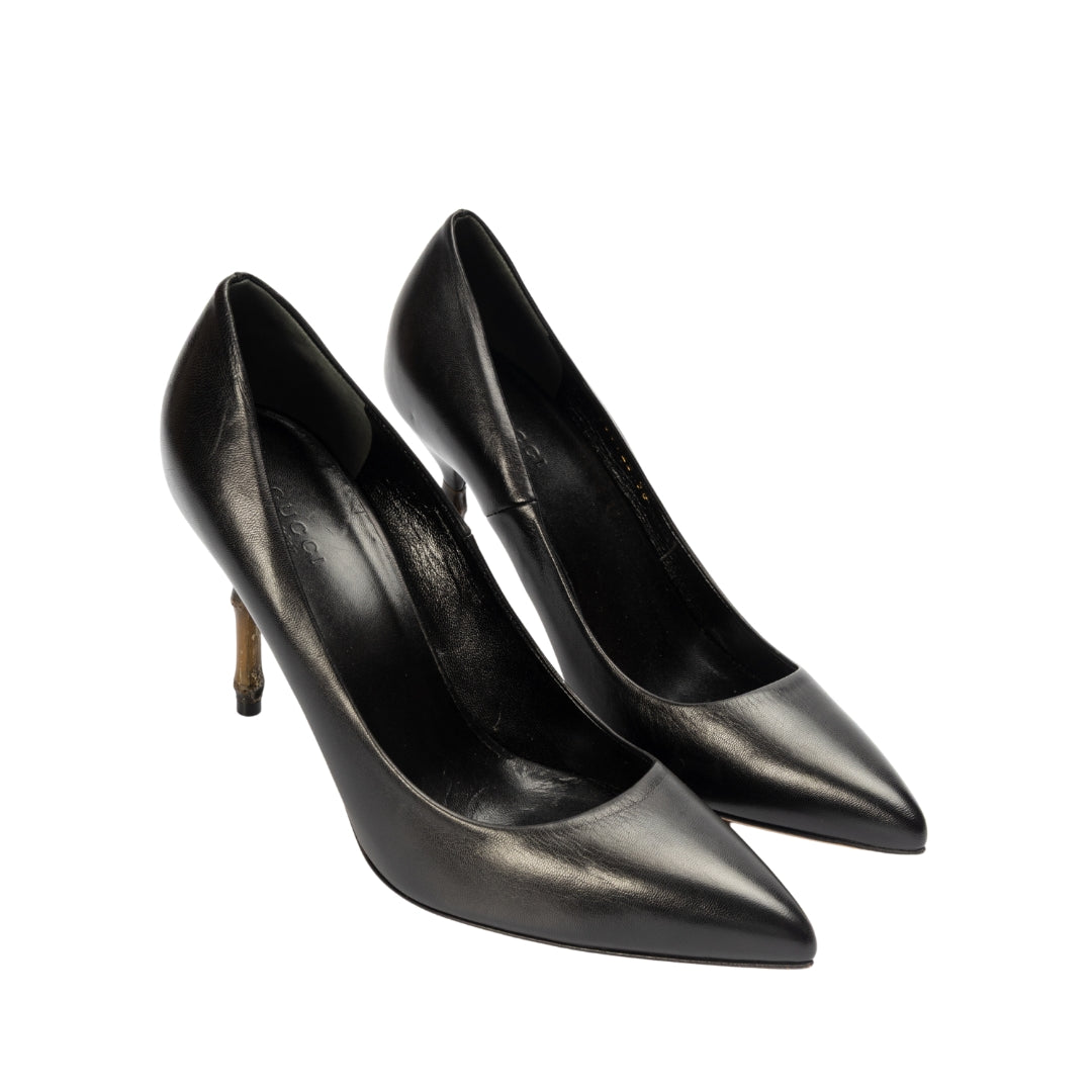 Gucci Bamboo Heels Patent Pumps