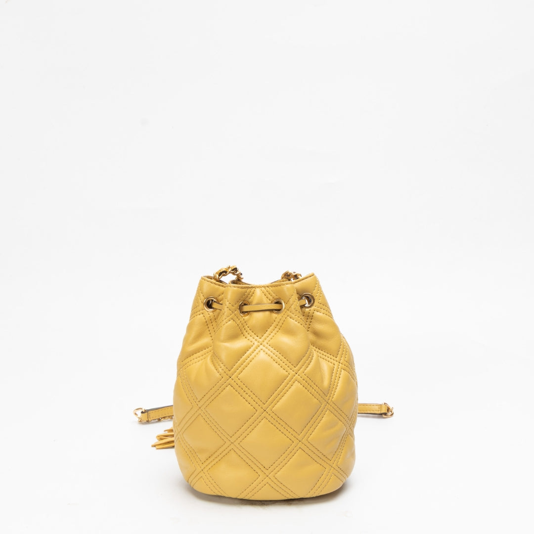 Tory Burch Yellow Fleming Soft Bucket Bag