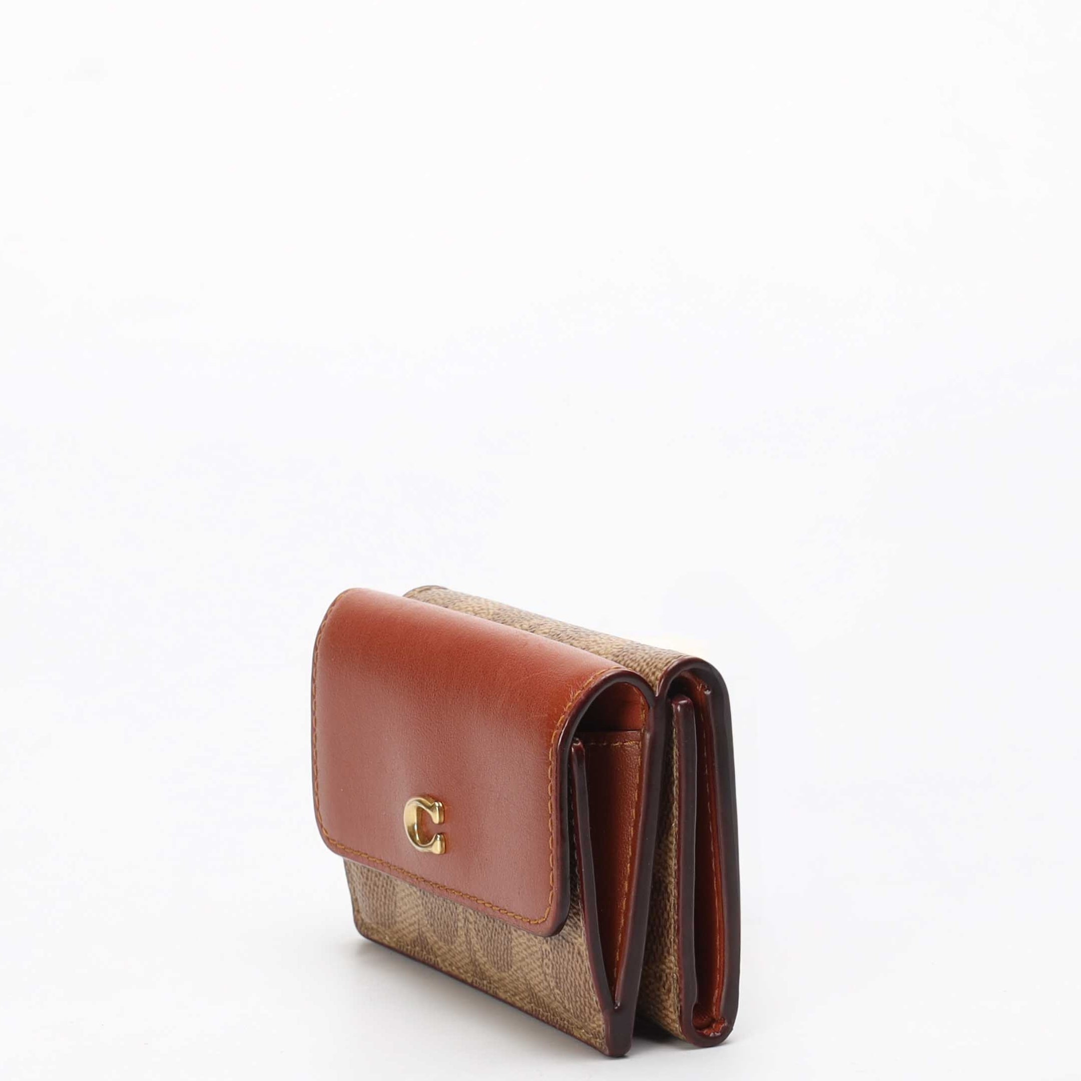 Coach Mila Small Flap Wallet In Signature Canvas