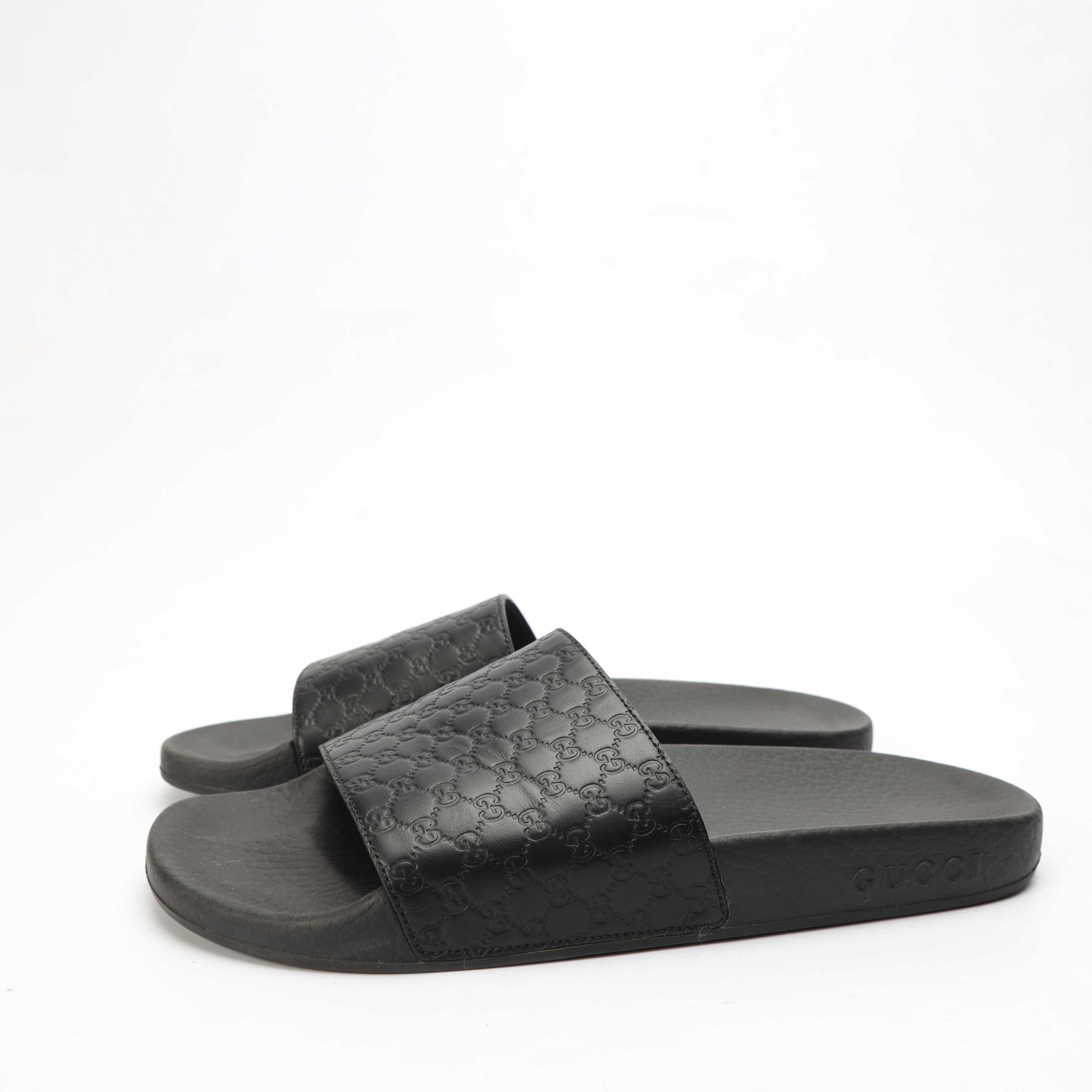 Gucci Microguccissima Black Slide