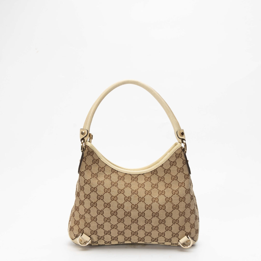 Gucci Beige GG Abbey D-Ring Hobo Bag
