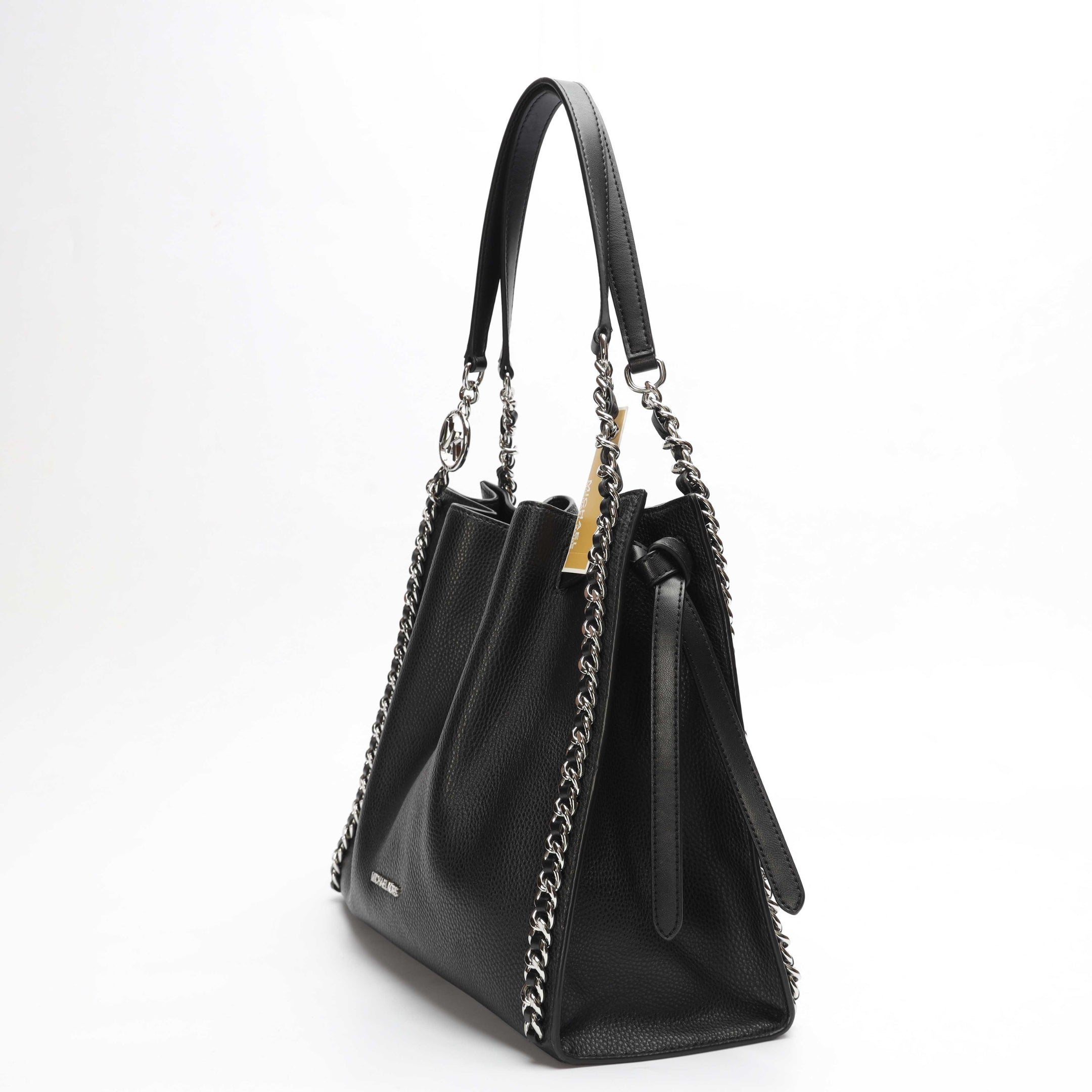 Michael Kors Mina Black Large Chain Shoulder Bag