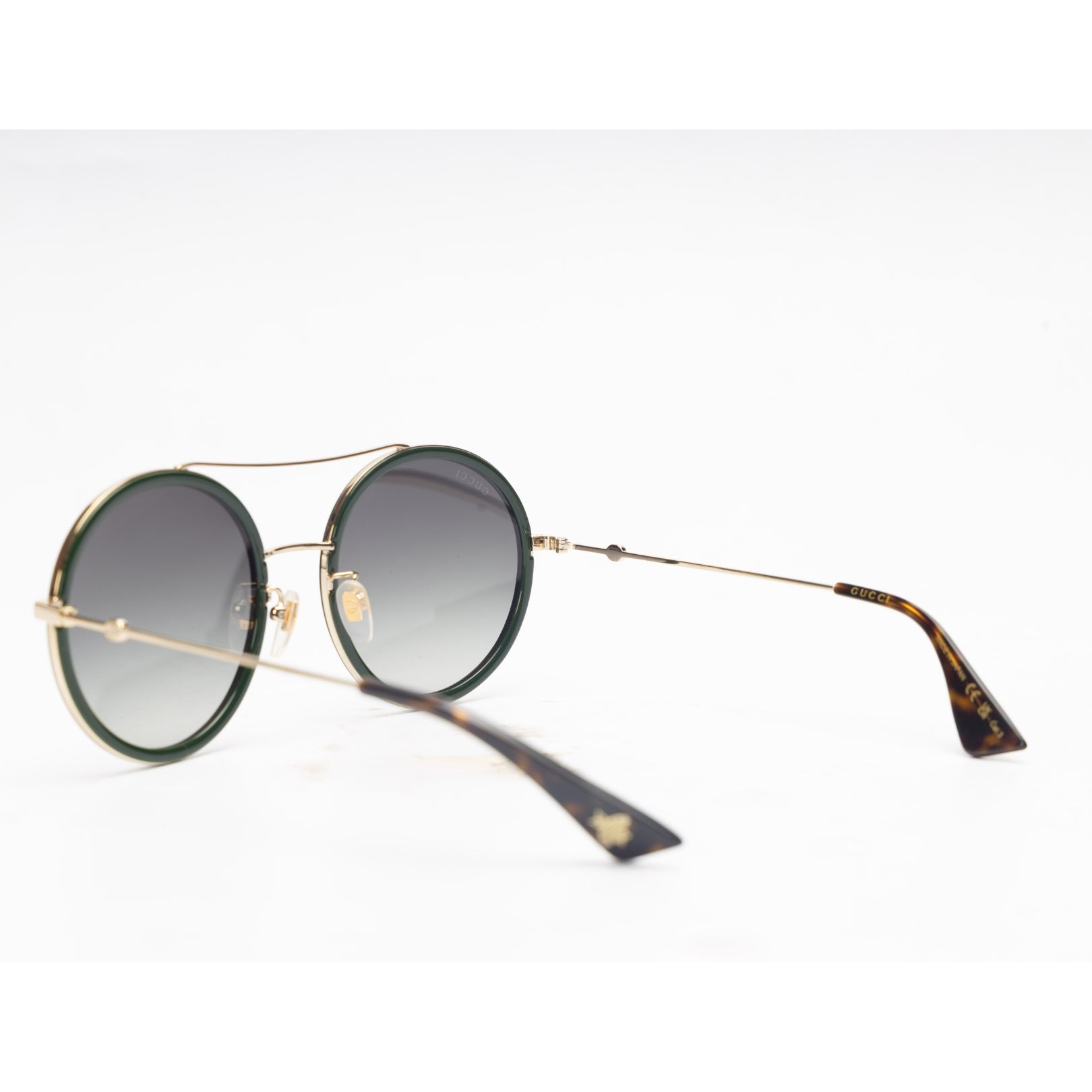 Gucci Stripe Oval Pilot Sunglasses