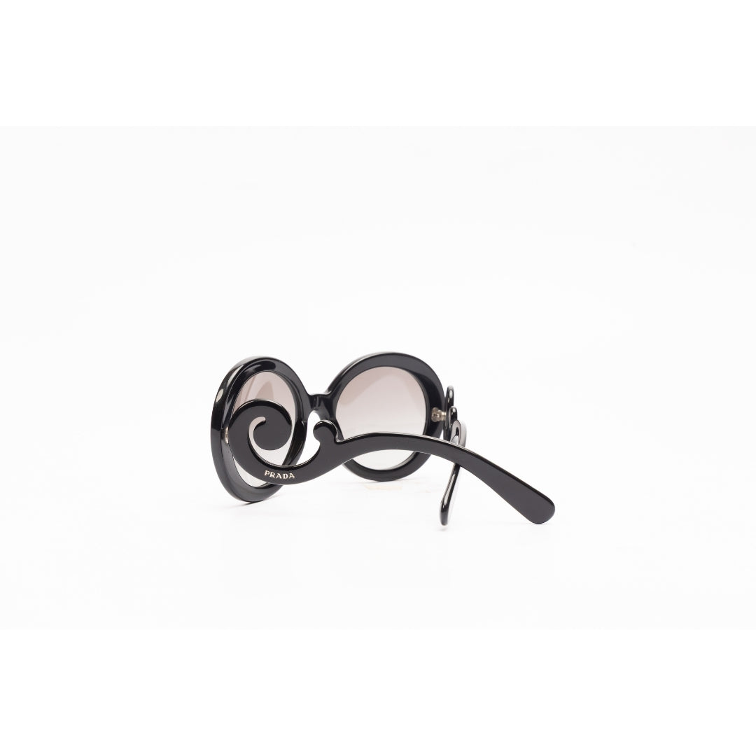 Prada Black Round Baroque Sunglasses