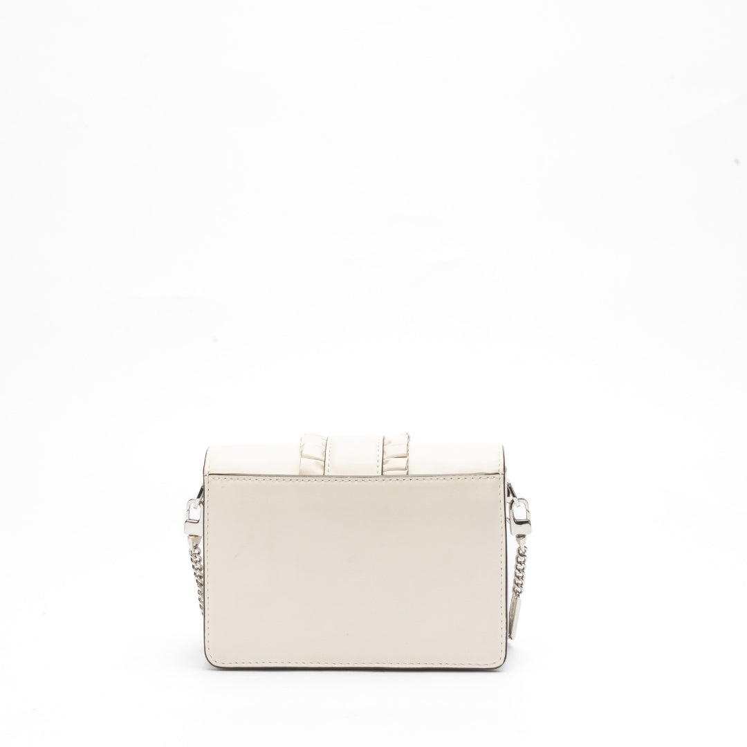 Michael Kors Optic White Jade Medium Clutch