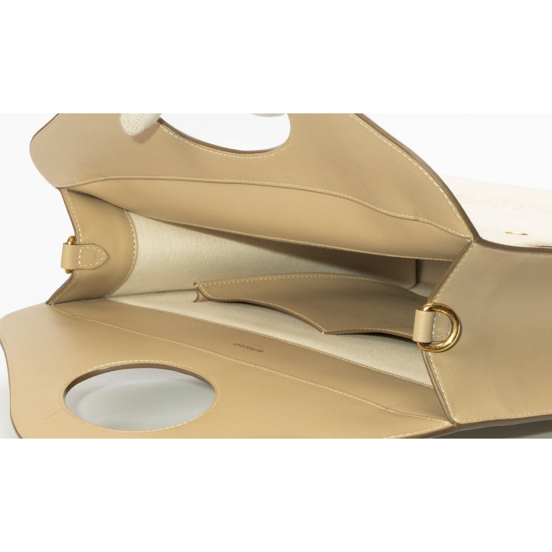 Burberry Beige Canvas and Leather pocket Medium bag