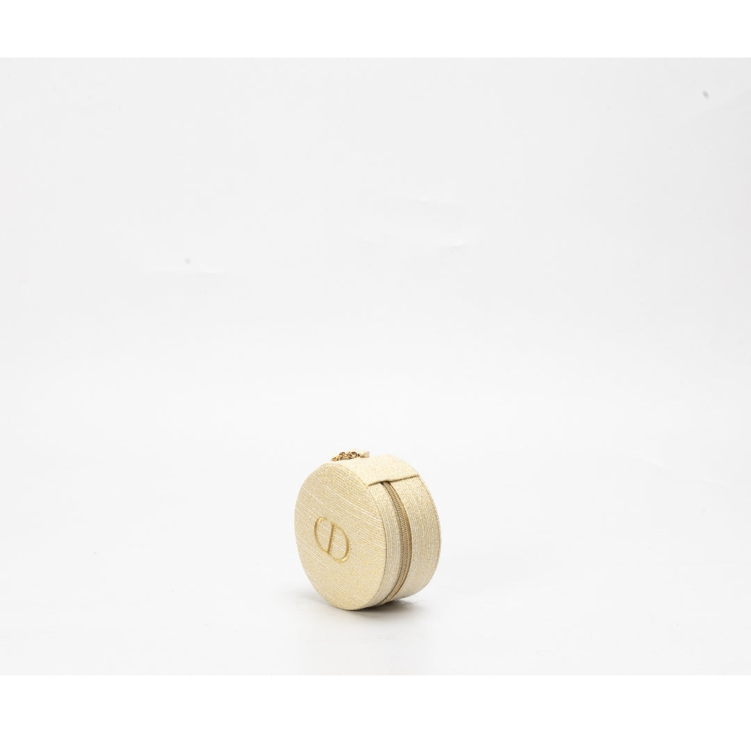 Dior Round Gold Trousse Pouch