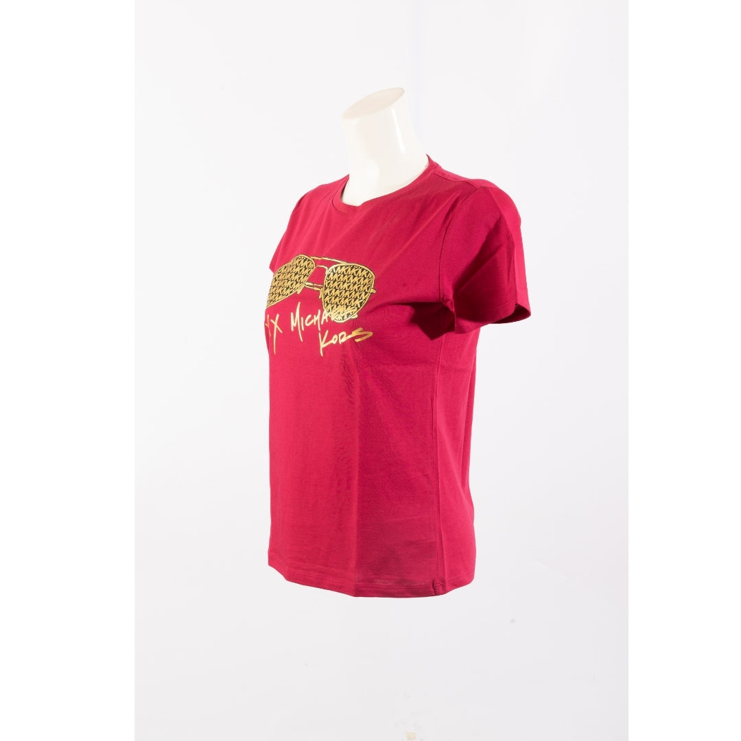 Michael Kors Logo Aviator Print Cotton T-Shirt