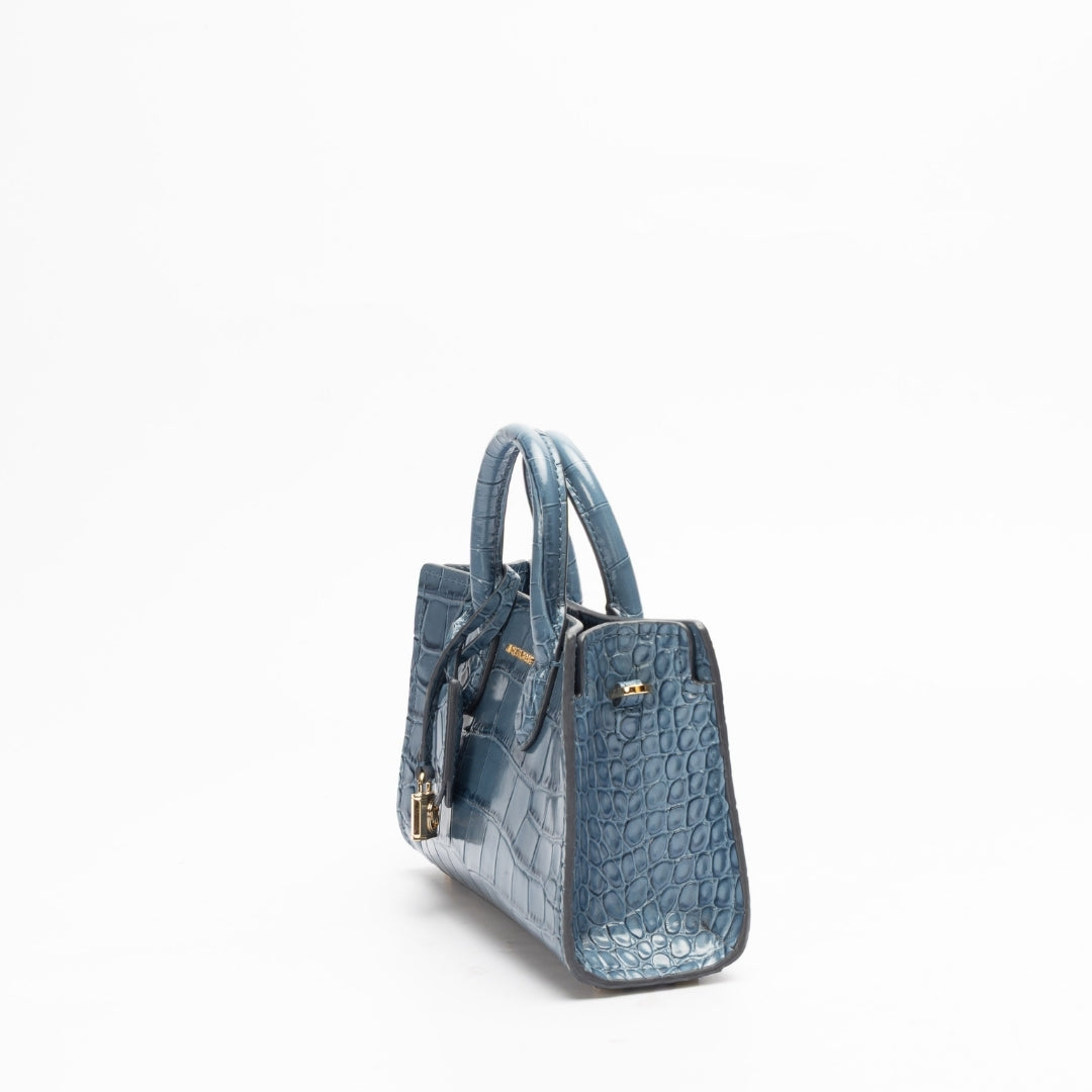 Michael Kors Scarlett Crocodile Embossed Leather Crossbody Bag