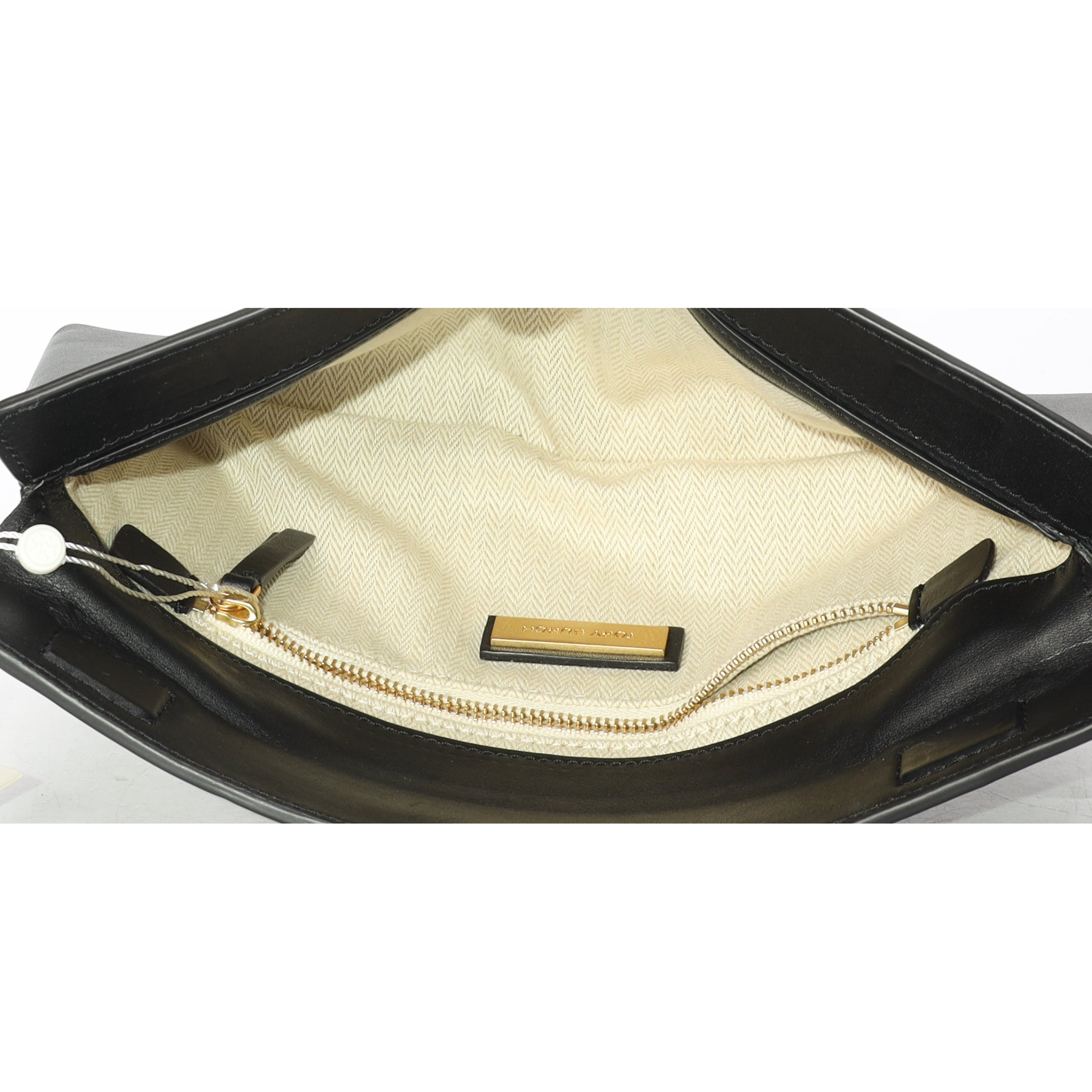 Tory Burch Miller Black Metal Clutch