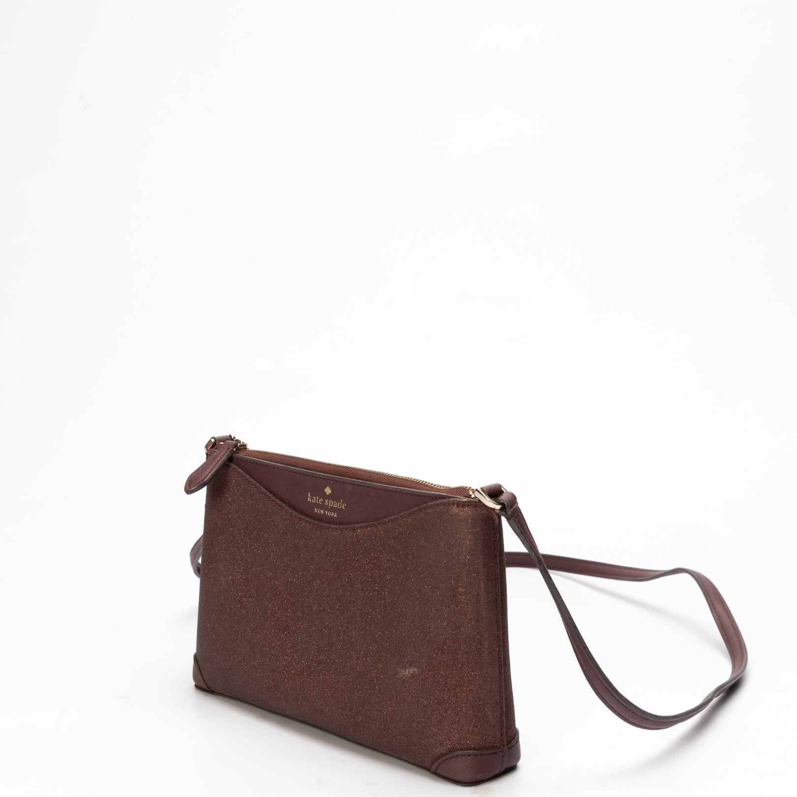 Kate Spade Maroon Shimmy Crossbody Bag
