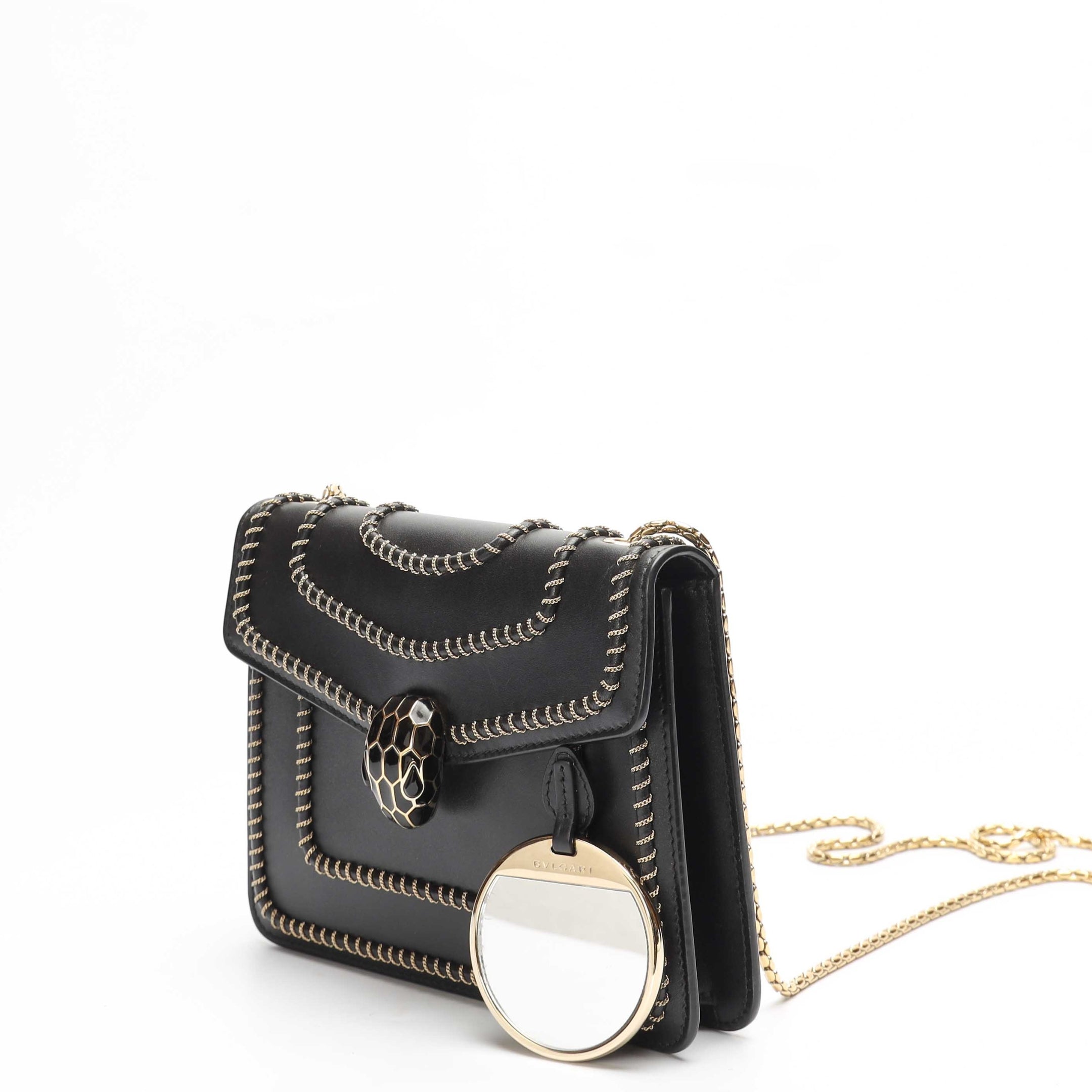 Bvlgari Black Serpenti Blast Flap Bag