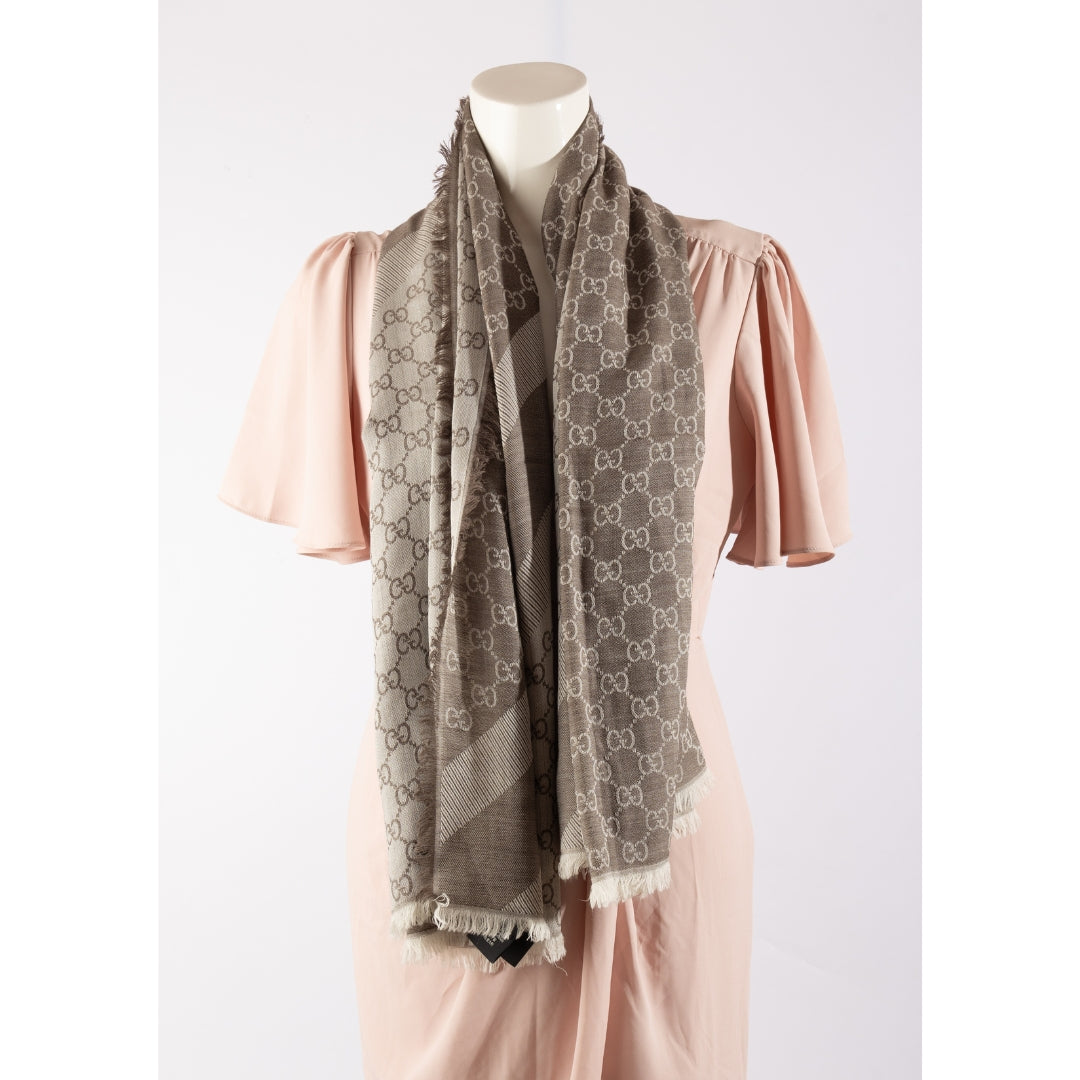 Gucci GG Guccissima Wool Silk Scarf