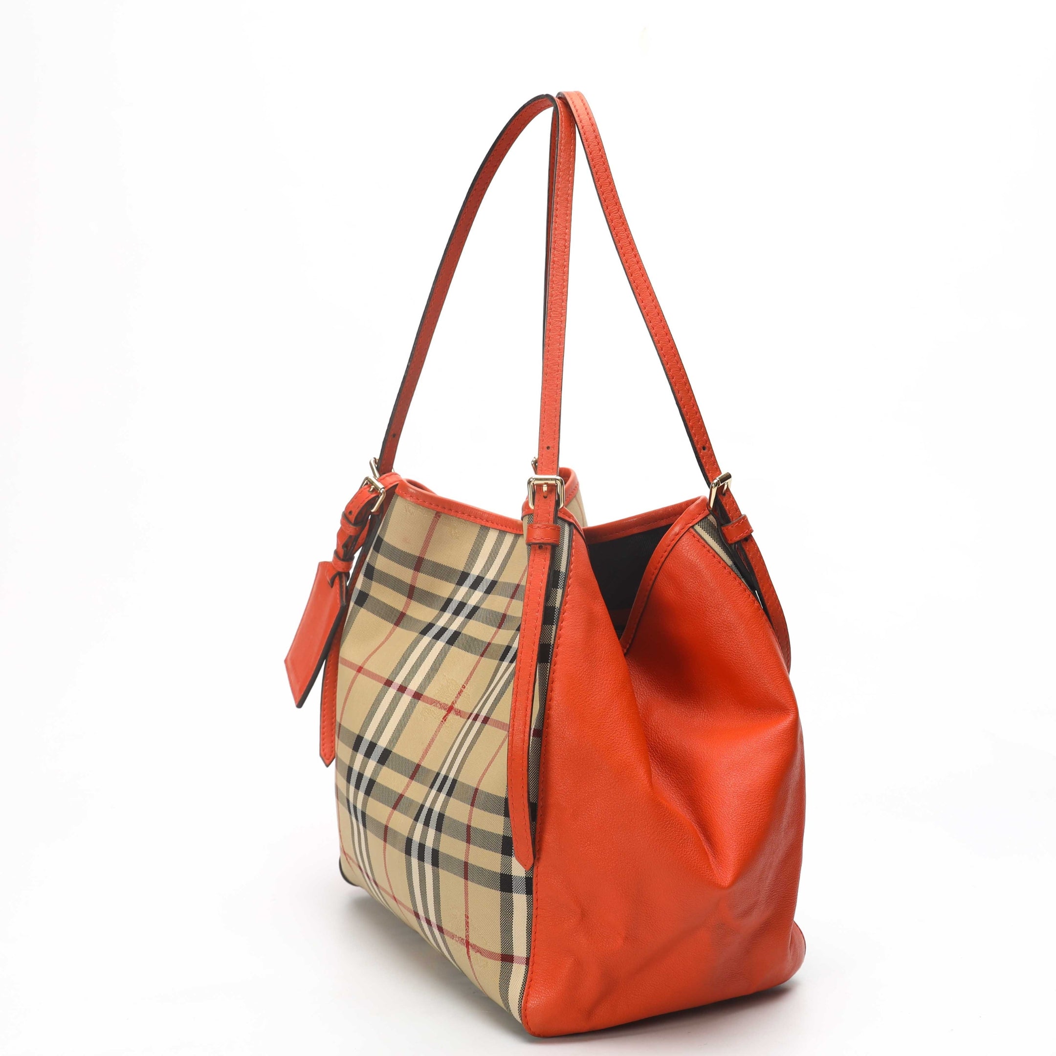 Burberry Red Horseferry Check Canvas Canterbury Tote