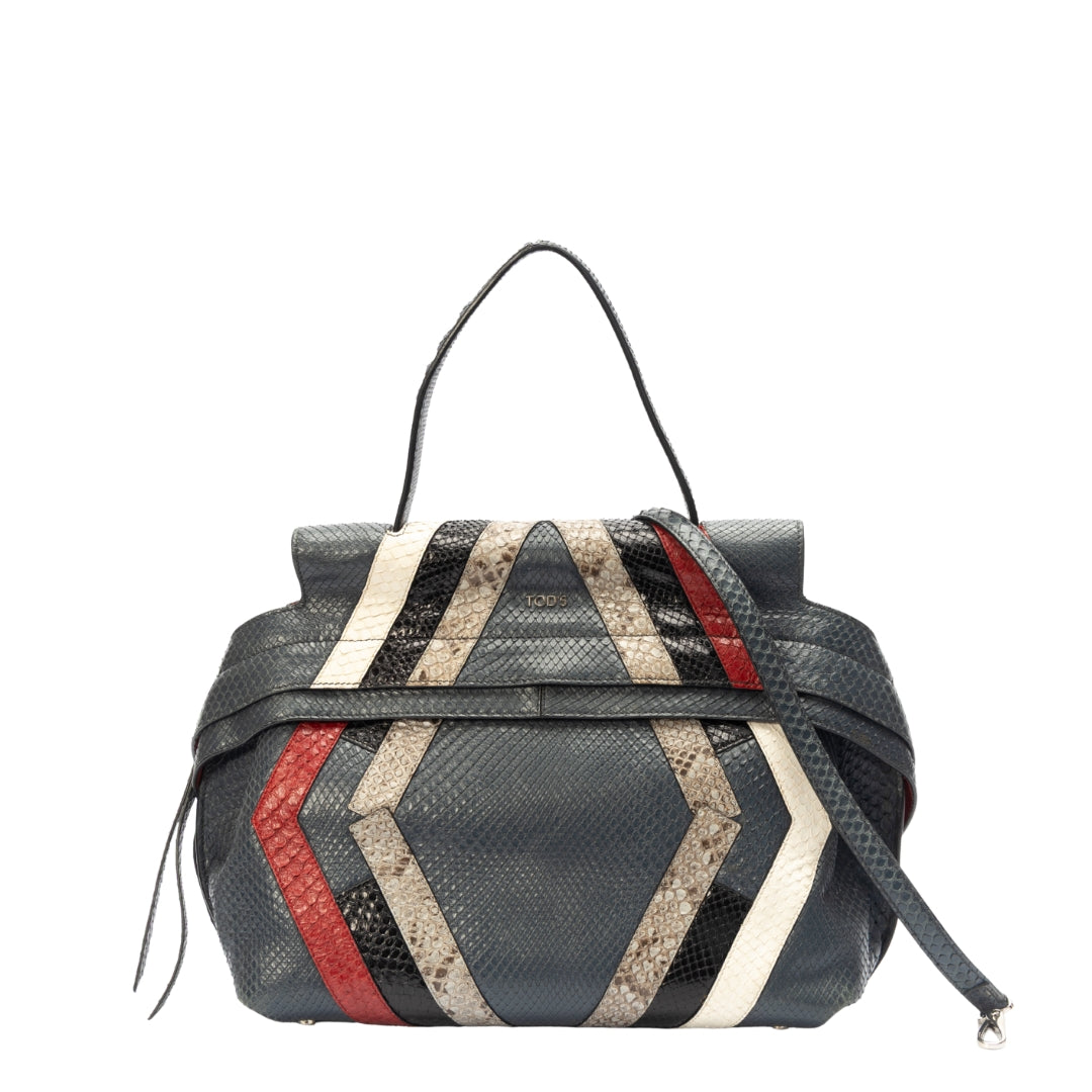 Tod's Python Convertible Wave Bag