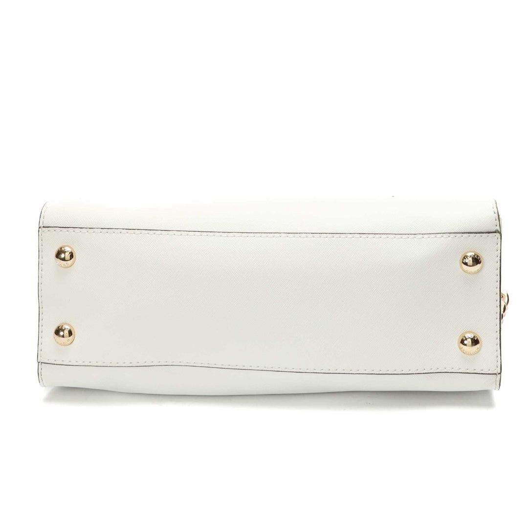 Michael Kors White Hamilton East West Tote