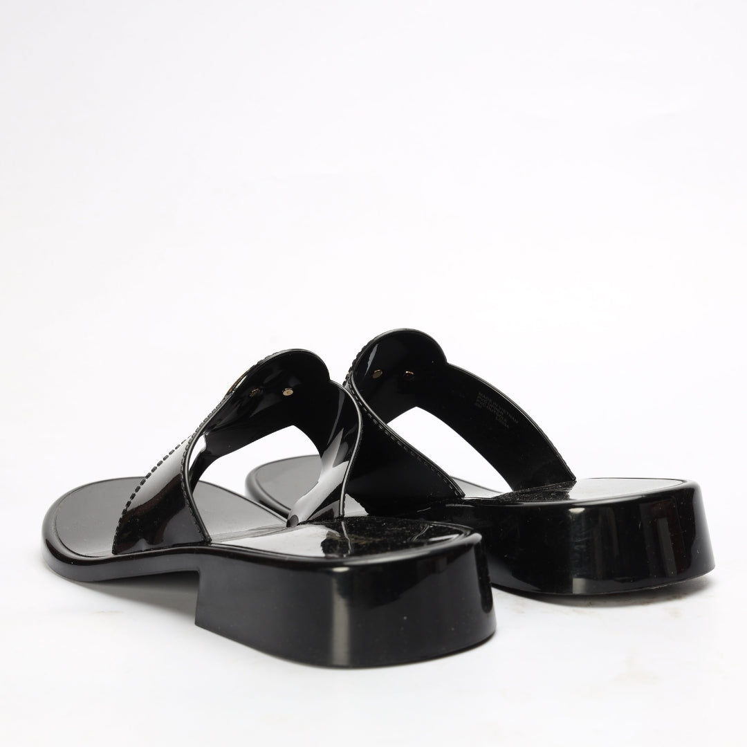 Michael Kors Black Hannah Jelly T-Strap Sandal