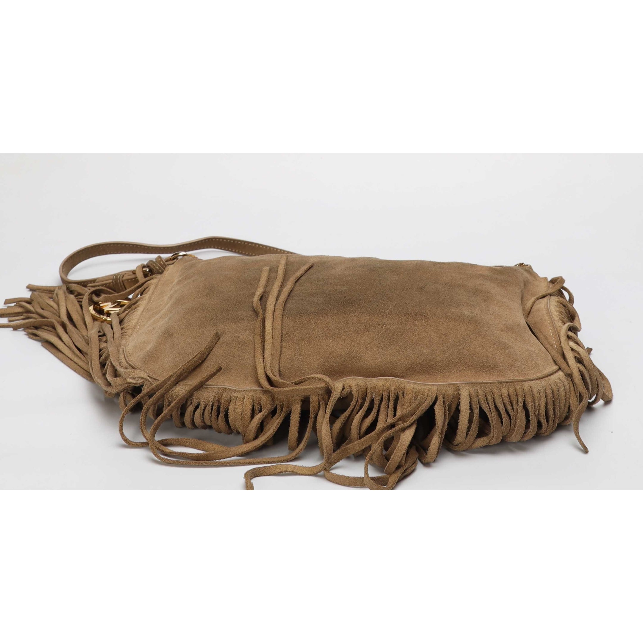 Michael Kors Brown Suede Fringed Messenger Bag