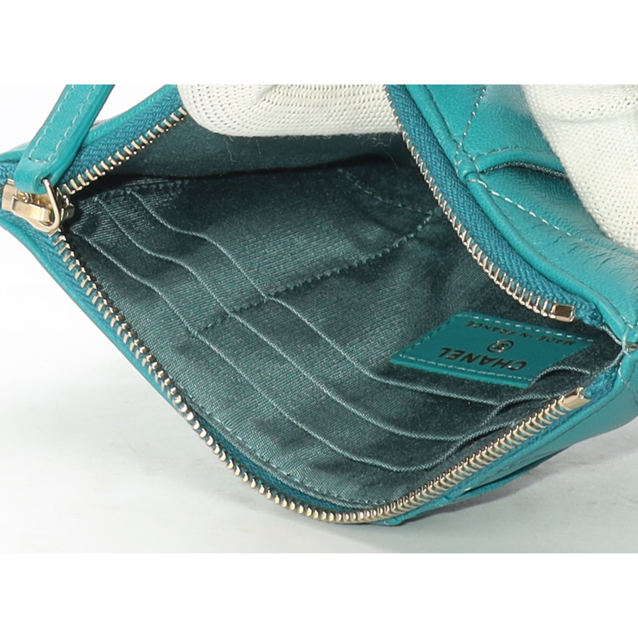 Chanel 19 Turquoise Phone and Card Holder