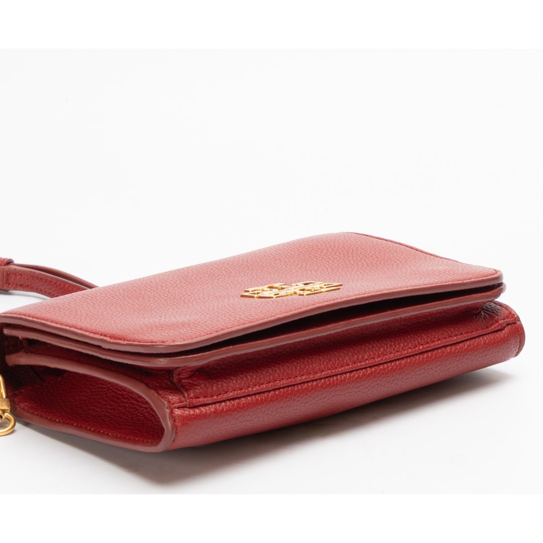 Tory Burch Britten Red Flap Crossbody Bag