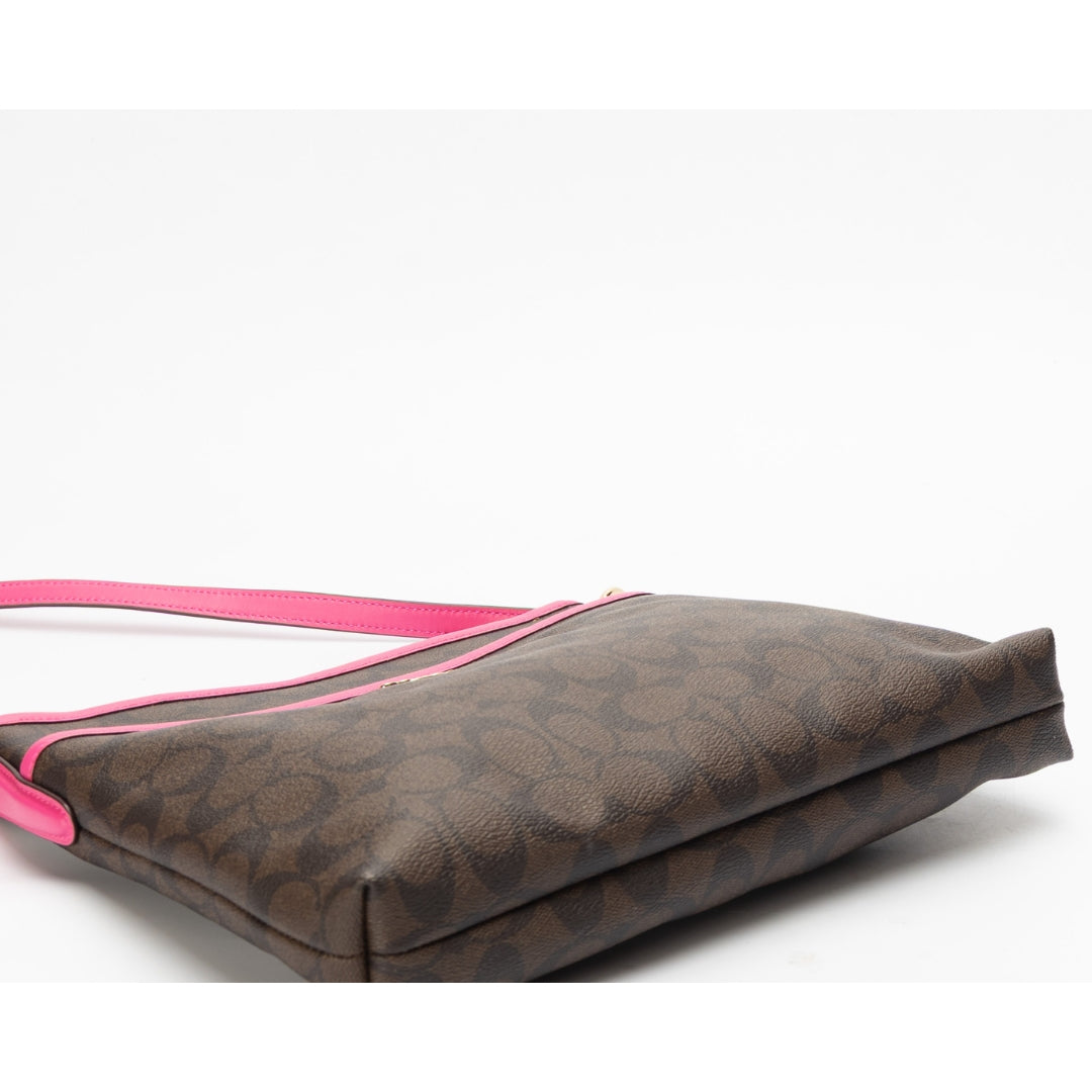 Coach Brown/Pink File Crossbody Bag