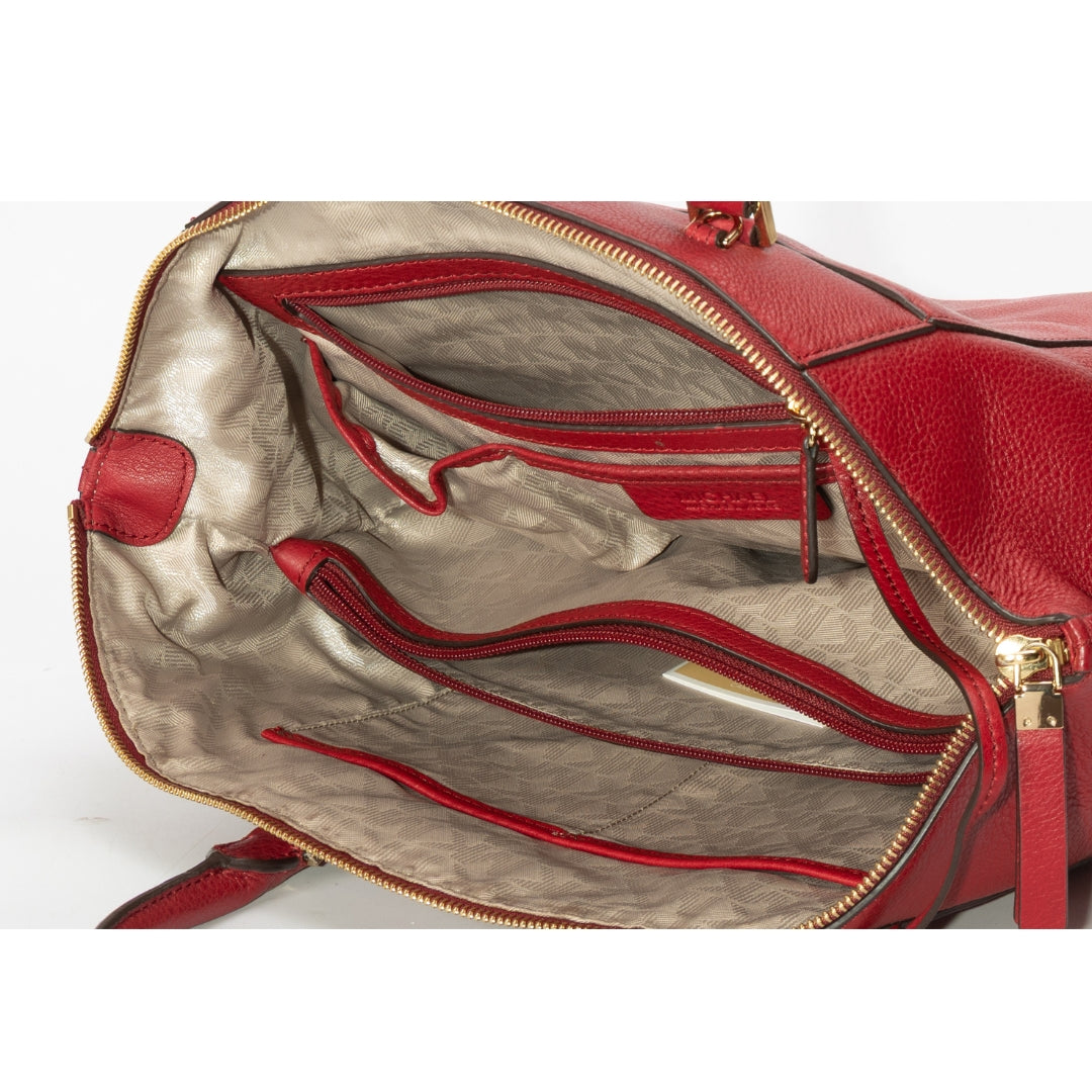 Michael Kors Red Riley Convertible Tote