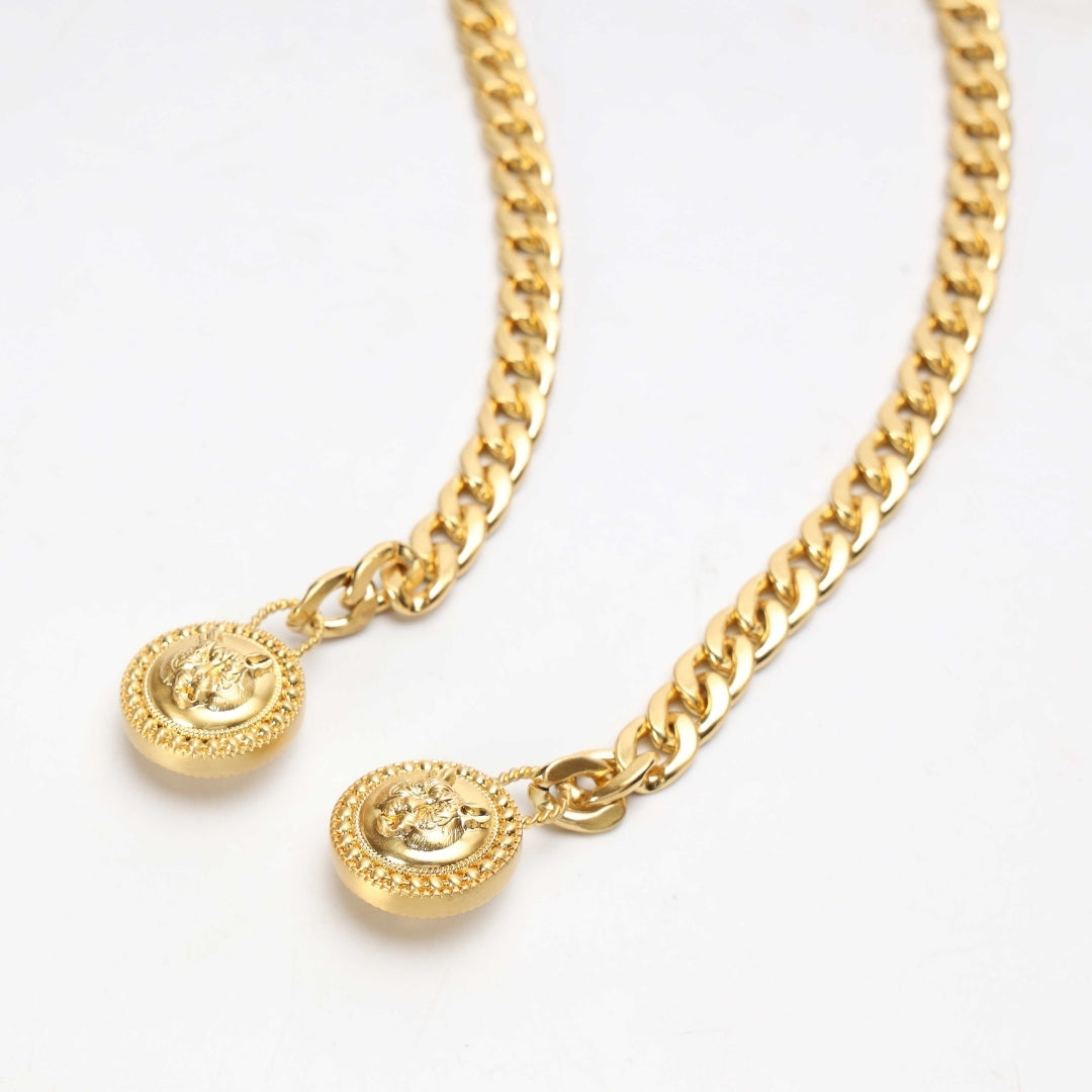 Sabyasachi Gold The Royal Bengal Tiger Logo Chain Belt