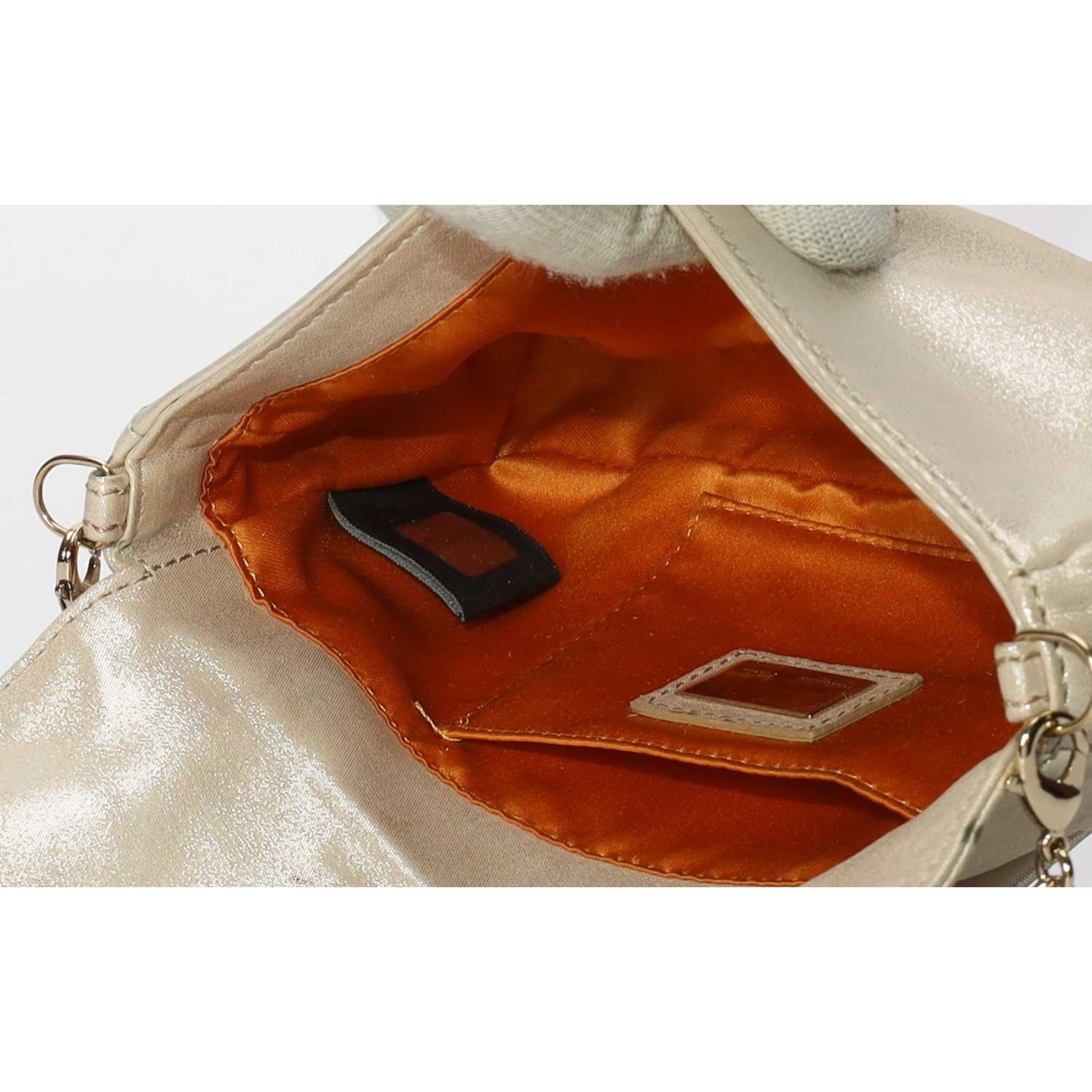 Fendi Shimmery Gold Mia Pochette Bag