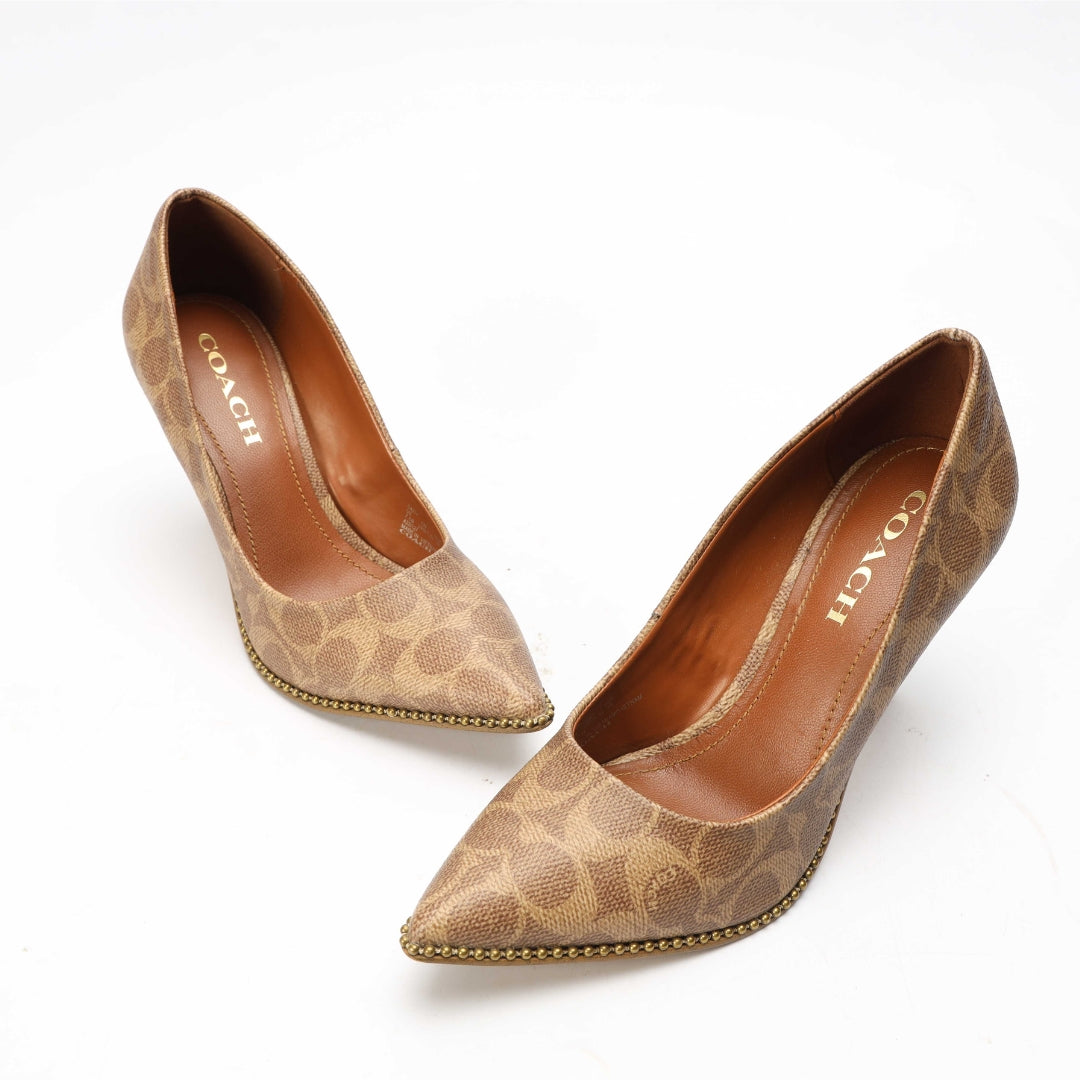 Coach Signature Canvas Waverly Pumps