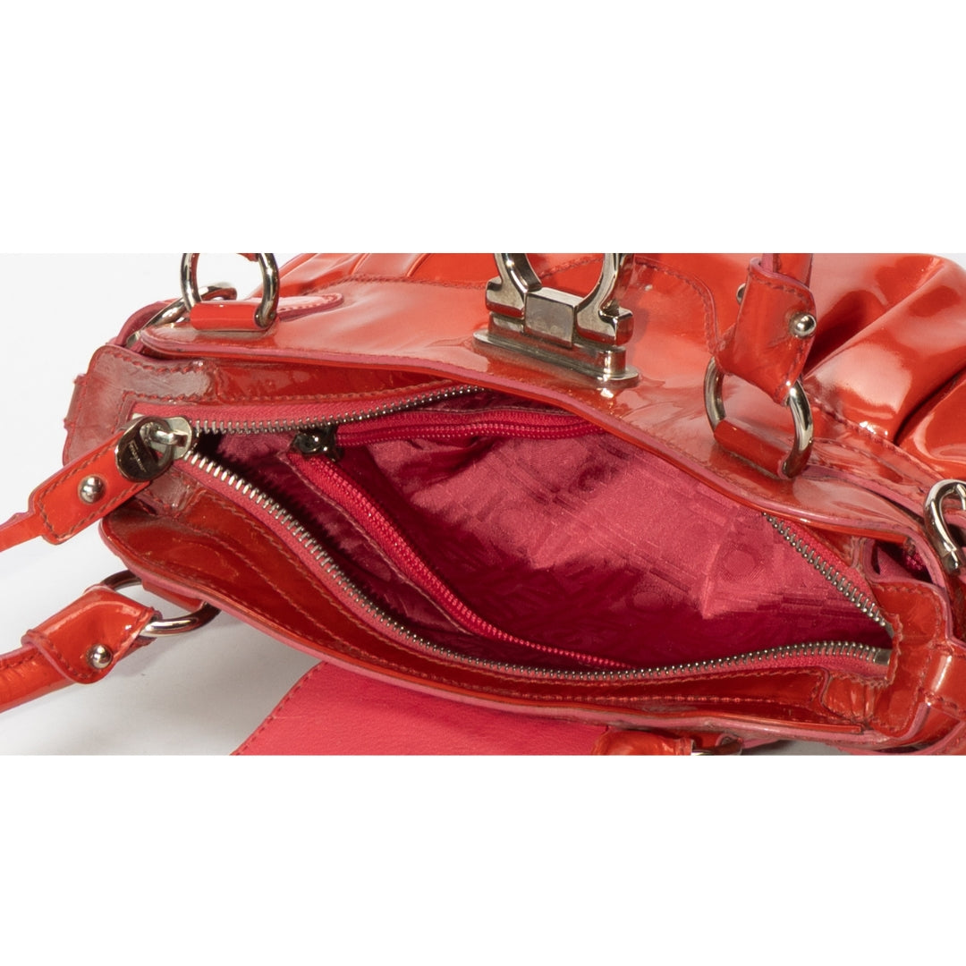 Salvatore Ferragamo Red Marisa Satchel