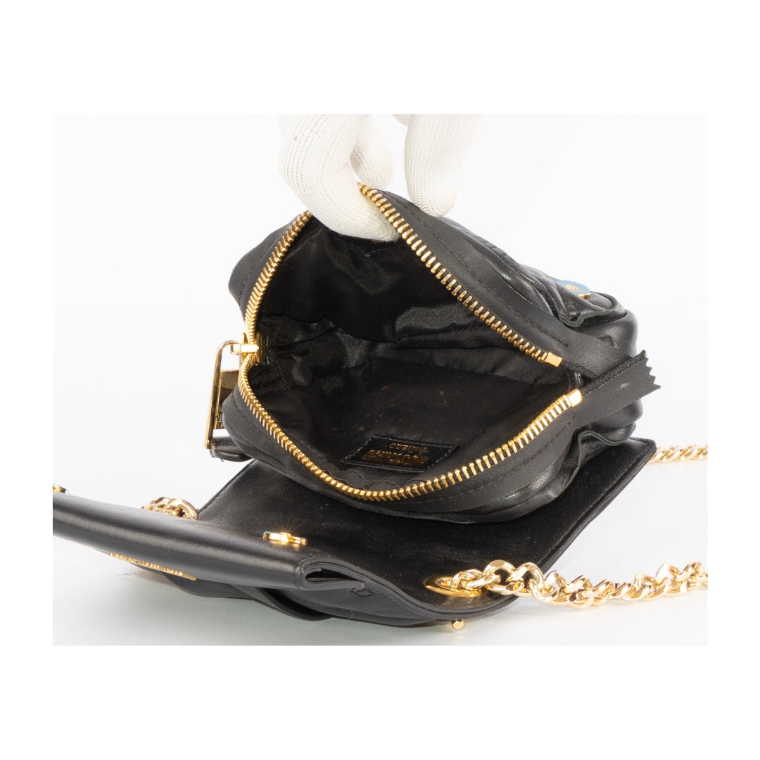 Moschino Inside Out Leather Crossbody Bag
