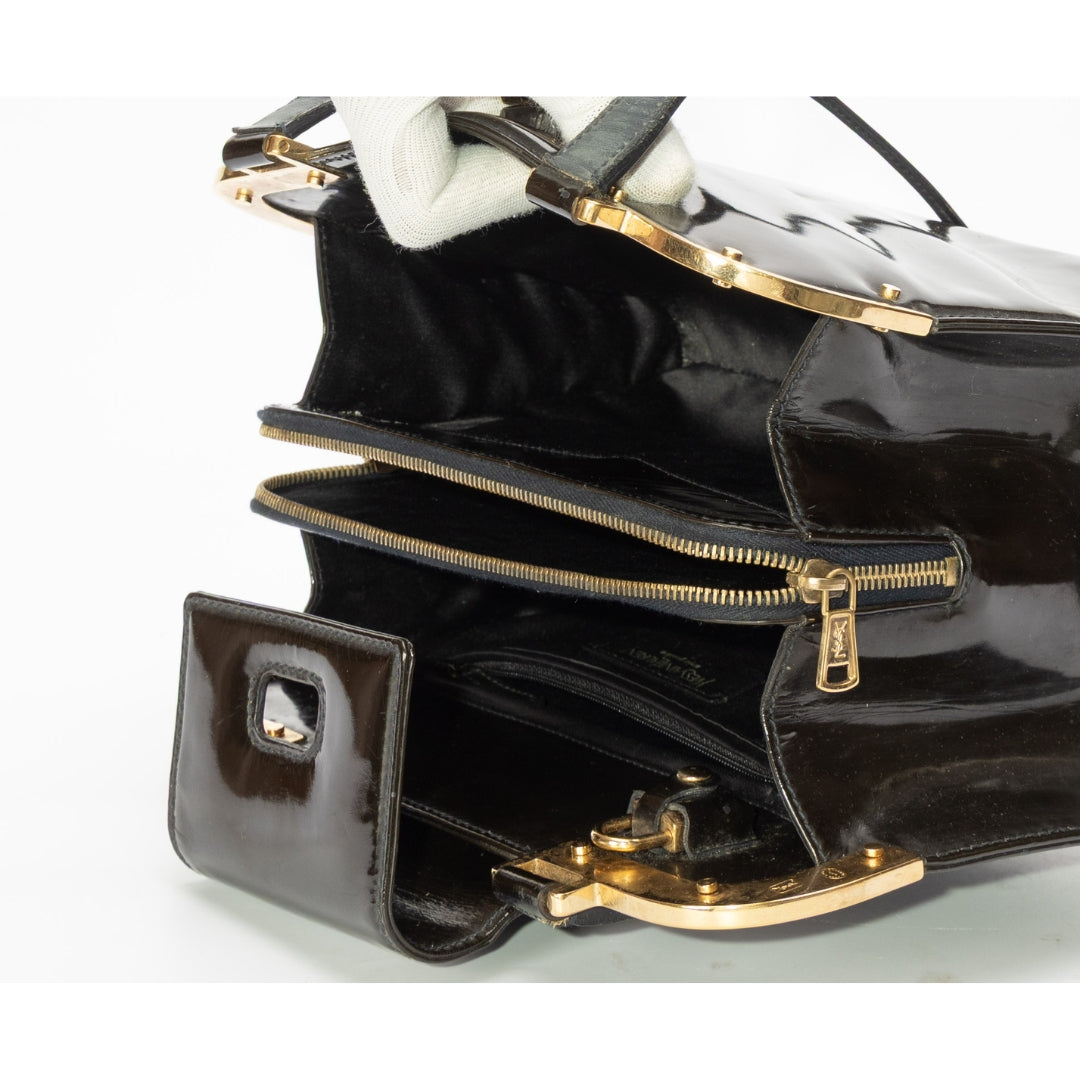 Yves Saint Laurent Black Uptown Satchel
